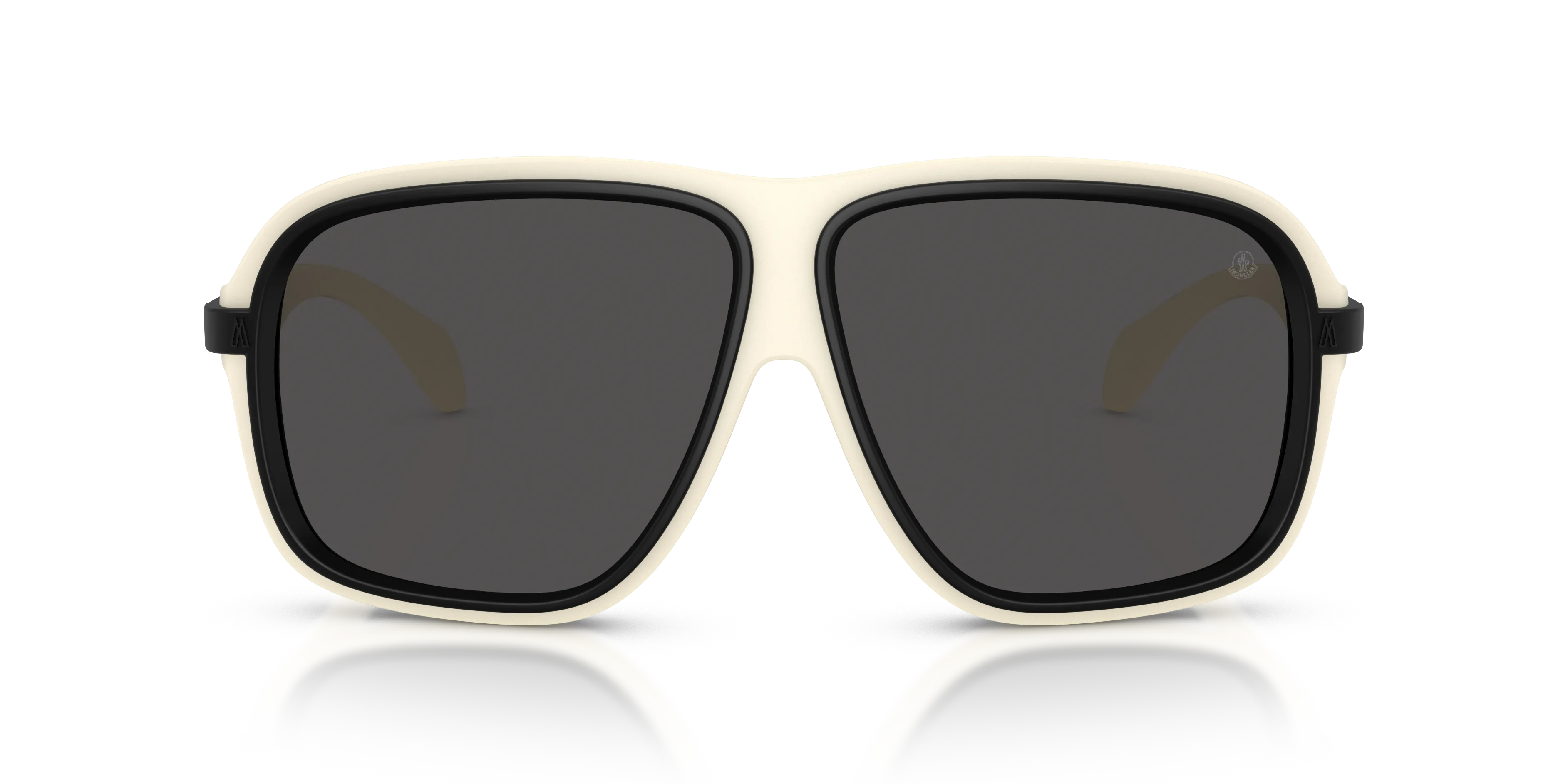 Moncler ME8011U TWOTONE 500287 Occhiali da sole Iniettato Bianco Grigio Squadrata Normale - immagine 3