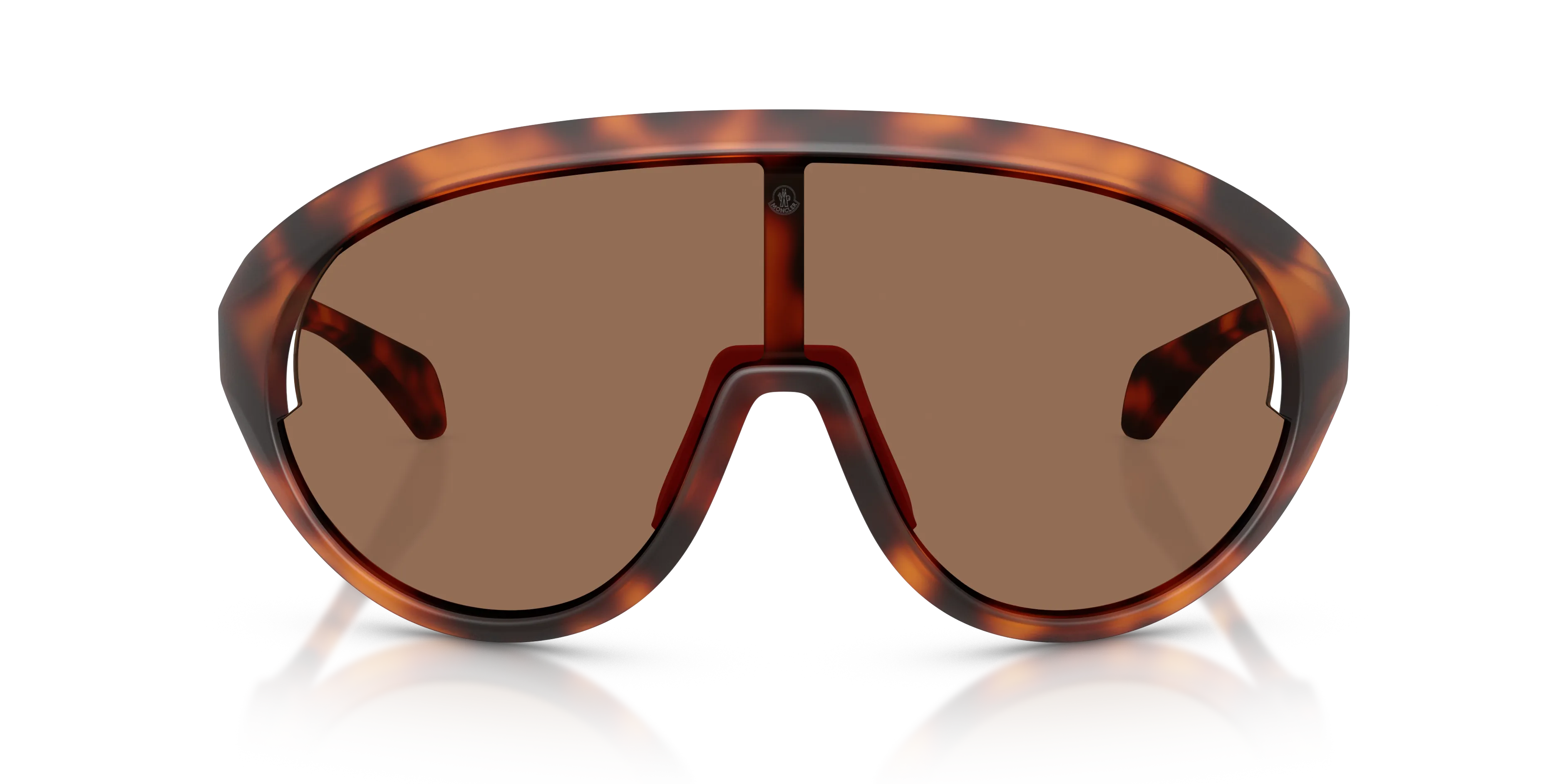 Moncler ME8010 CONTRAST 502673 Occhiali da sole Iniettato Tartaruga Marrone Rotonda Normale - immagine 3