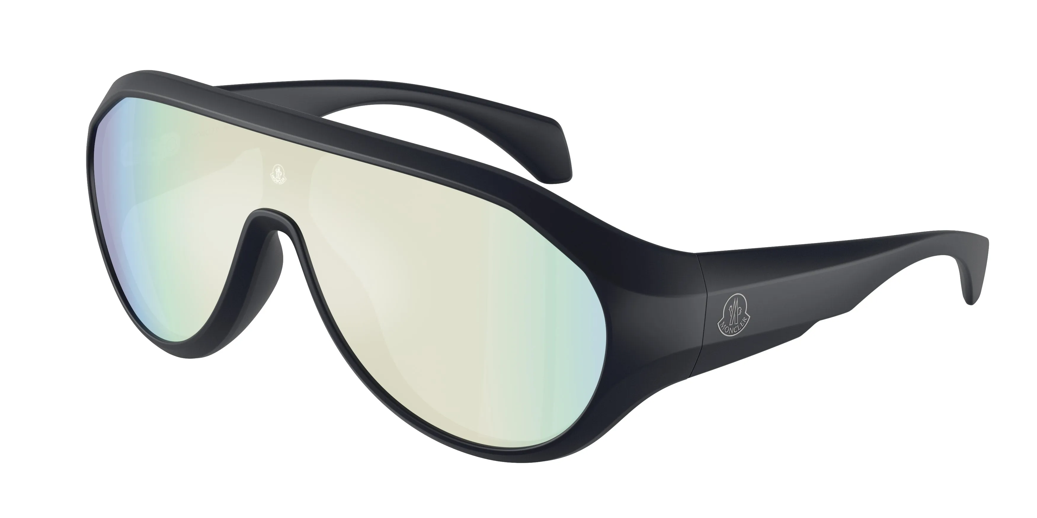 Moncler ME8009U BOMBOLLE 50306J Occhiali da sole Iniettato Blu Blu Rotonda Specchiate - immagine 1