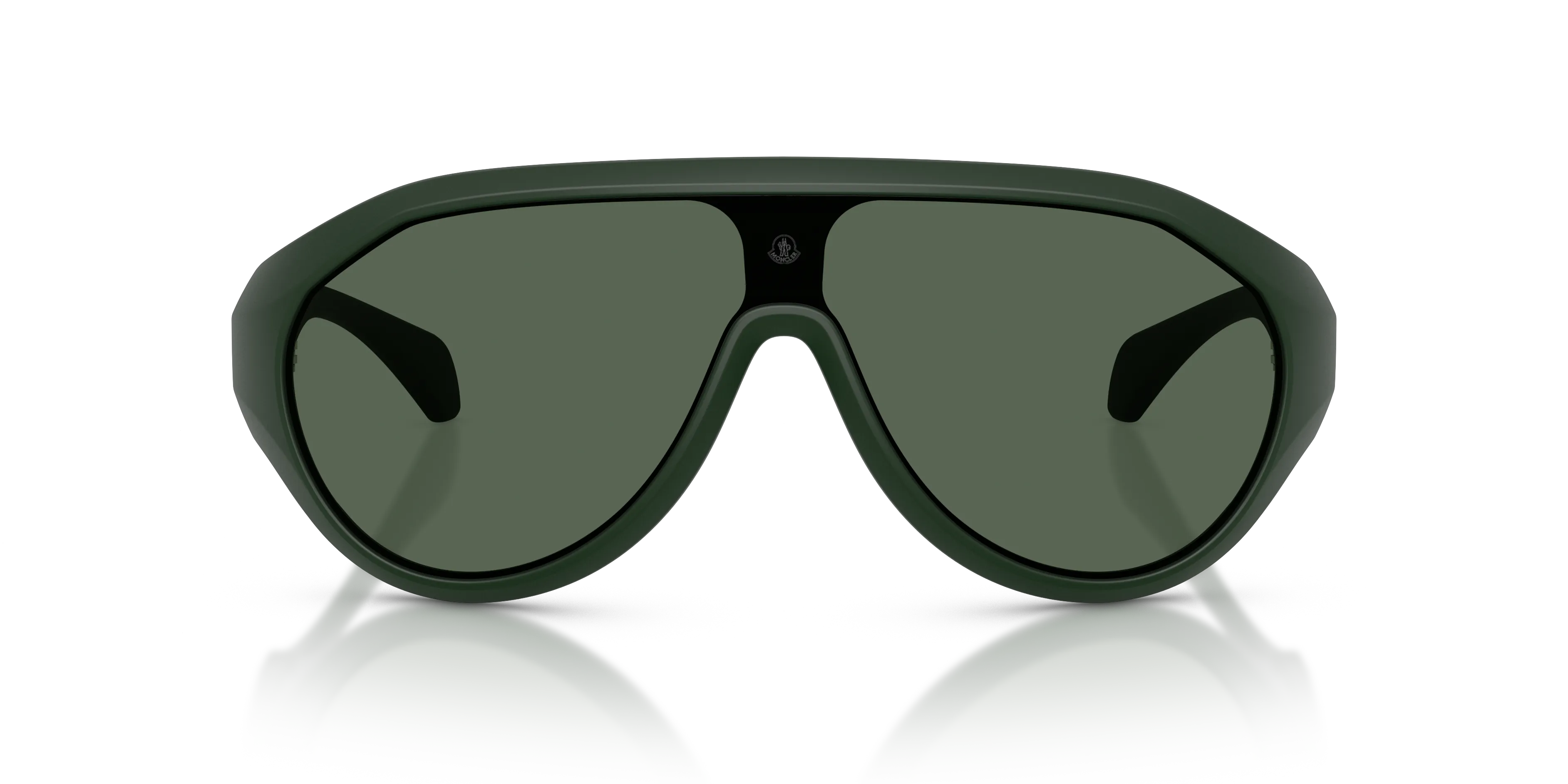 Moncler ME8009U BOMBOLLE 502971 Occhiali da sole Iniettato Verde Verde Rotonda Normale - immagine 3