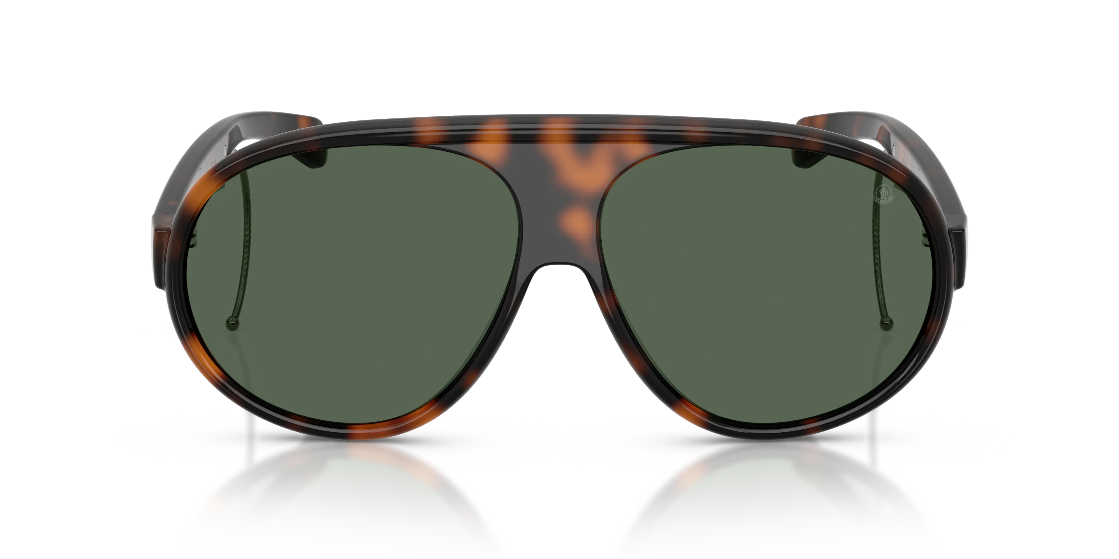 Moncler ME8007U VANTAJ 502171 Occhiali da sole Iniettato Tartaruga Verde Pilot Normale - immagine 3
