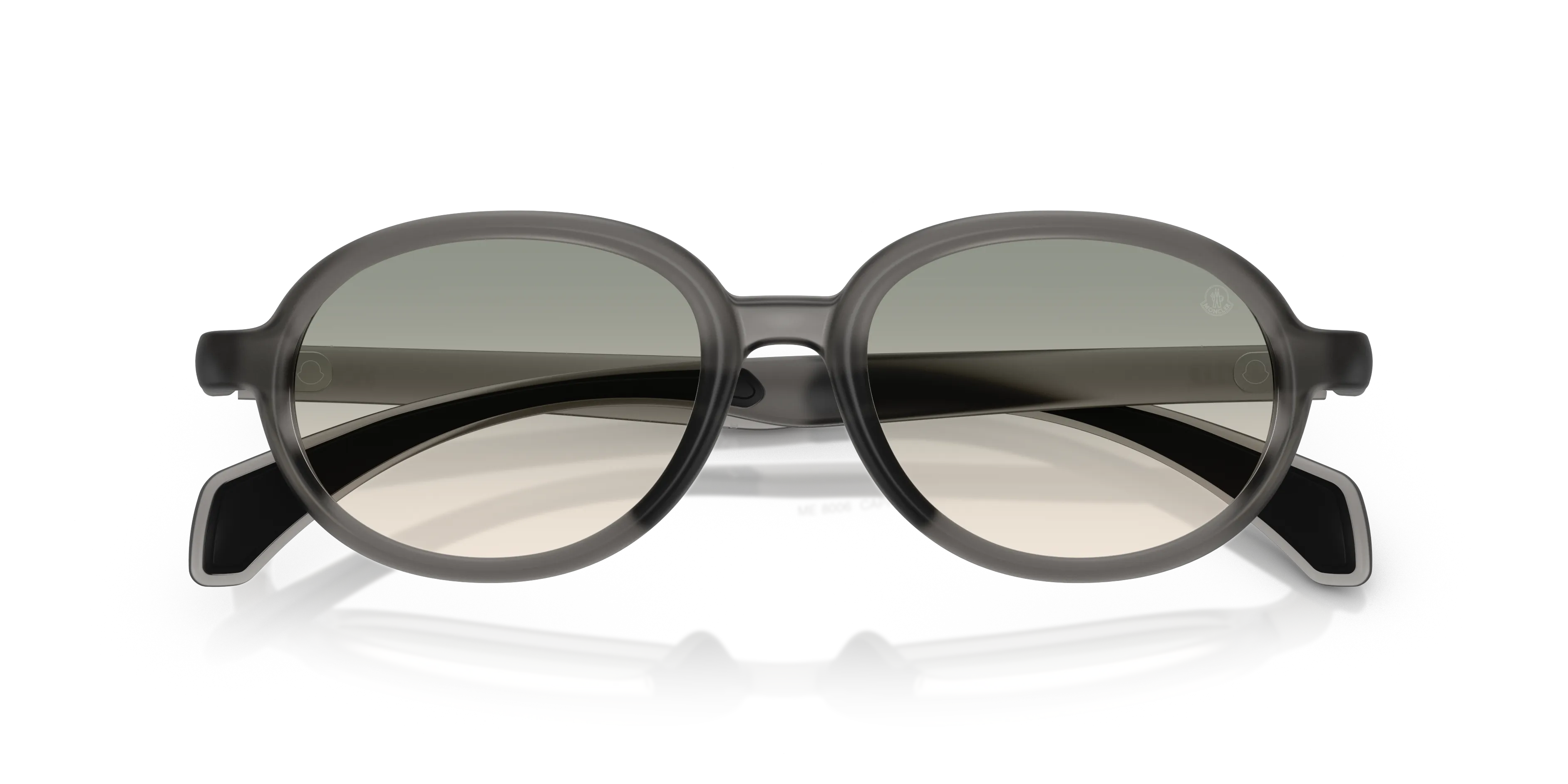 Moncler ME8006 CAPRICE 50072C Occhiali da sole Iniettato Grigio Marrone Rotonda Normale Sfumato - immagine 2