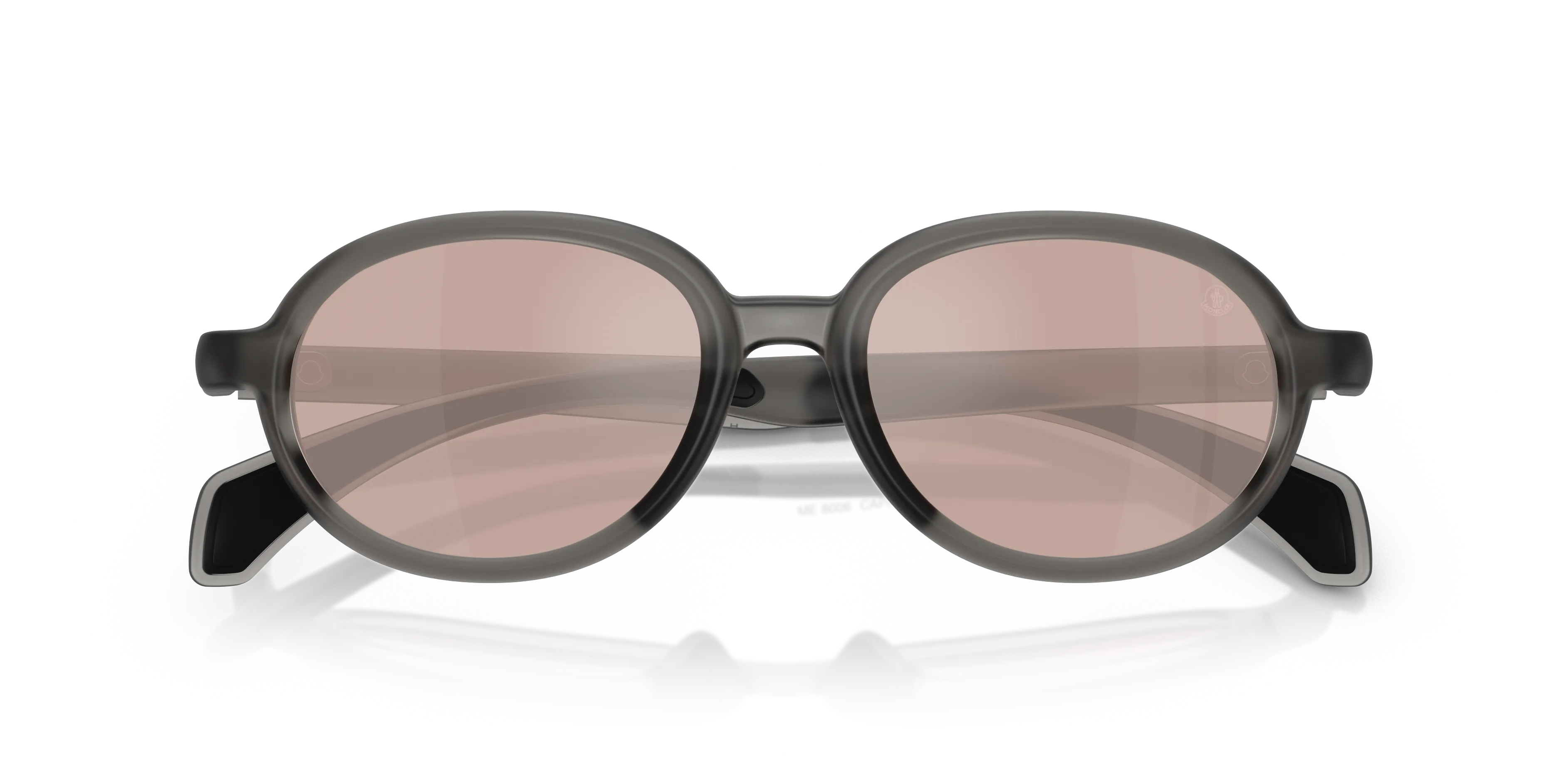 Moncler ME8006 CAPRICE 5007/5 Occhiali da sole Iniettato Grigio Rosa Rotonda Normale - immagine 2