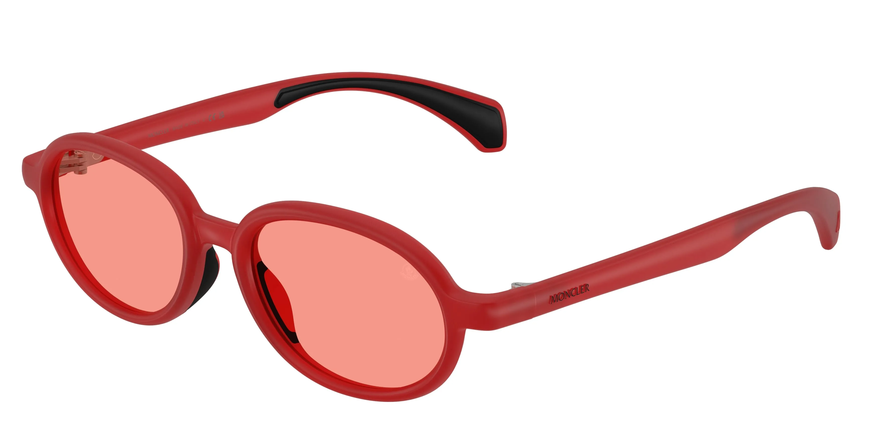 Moncler ME8006 CAPRICE 5005F5 Occhiali da sole Iniettato Rosso Rosa Rotonda Normale - immagine 1