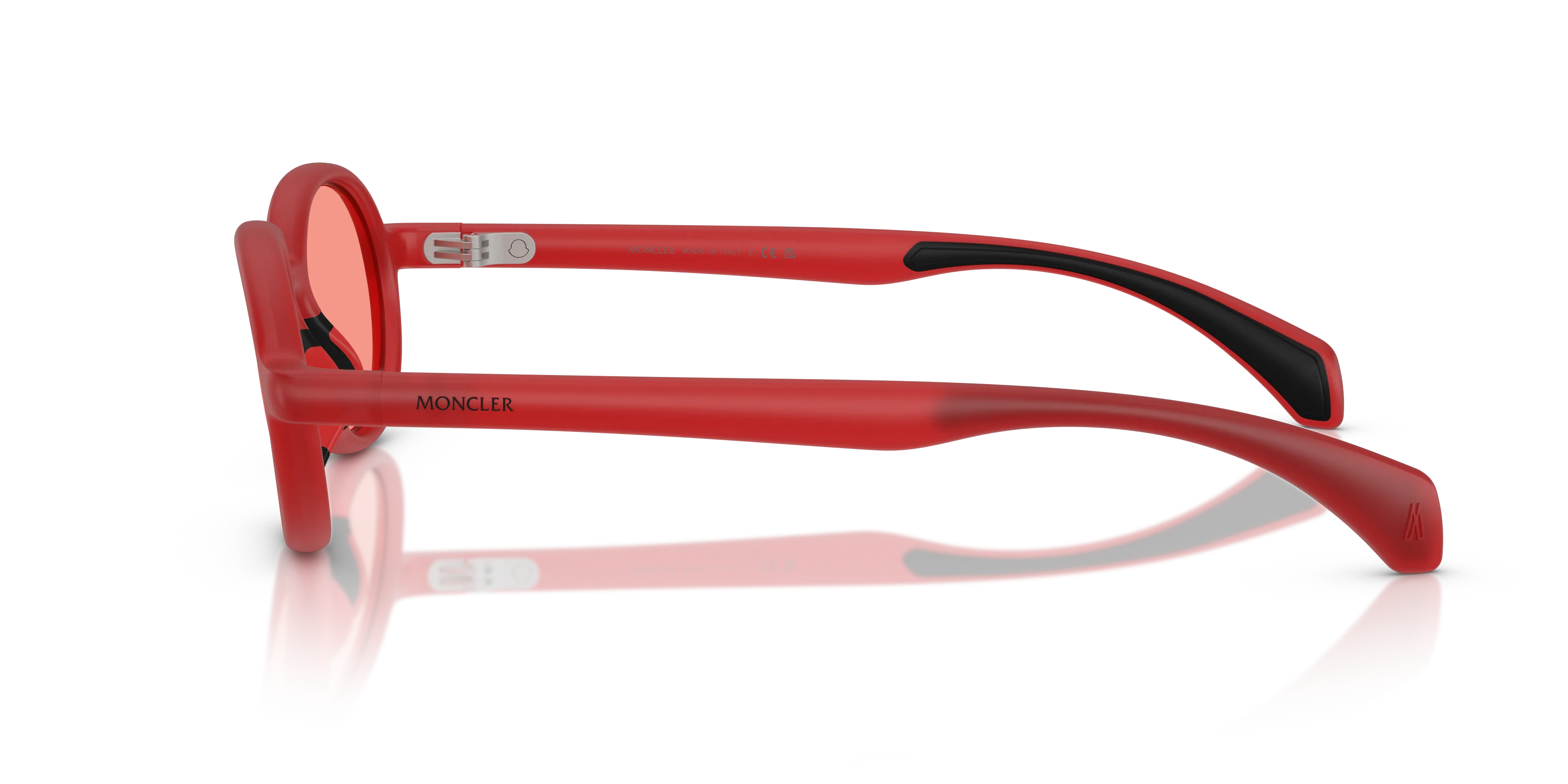 Moncler ME8006 CAPRICE 5005F5 Occhiali da sole Iniettato Rosso Rosa Rotonda Normale - immagine 4