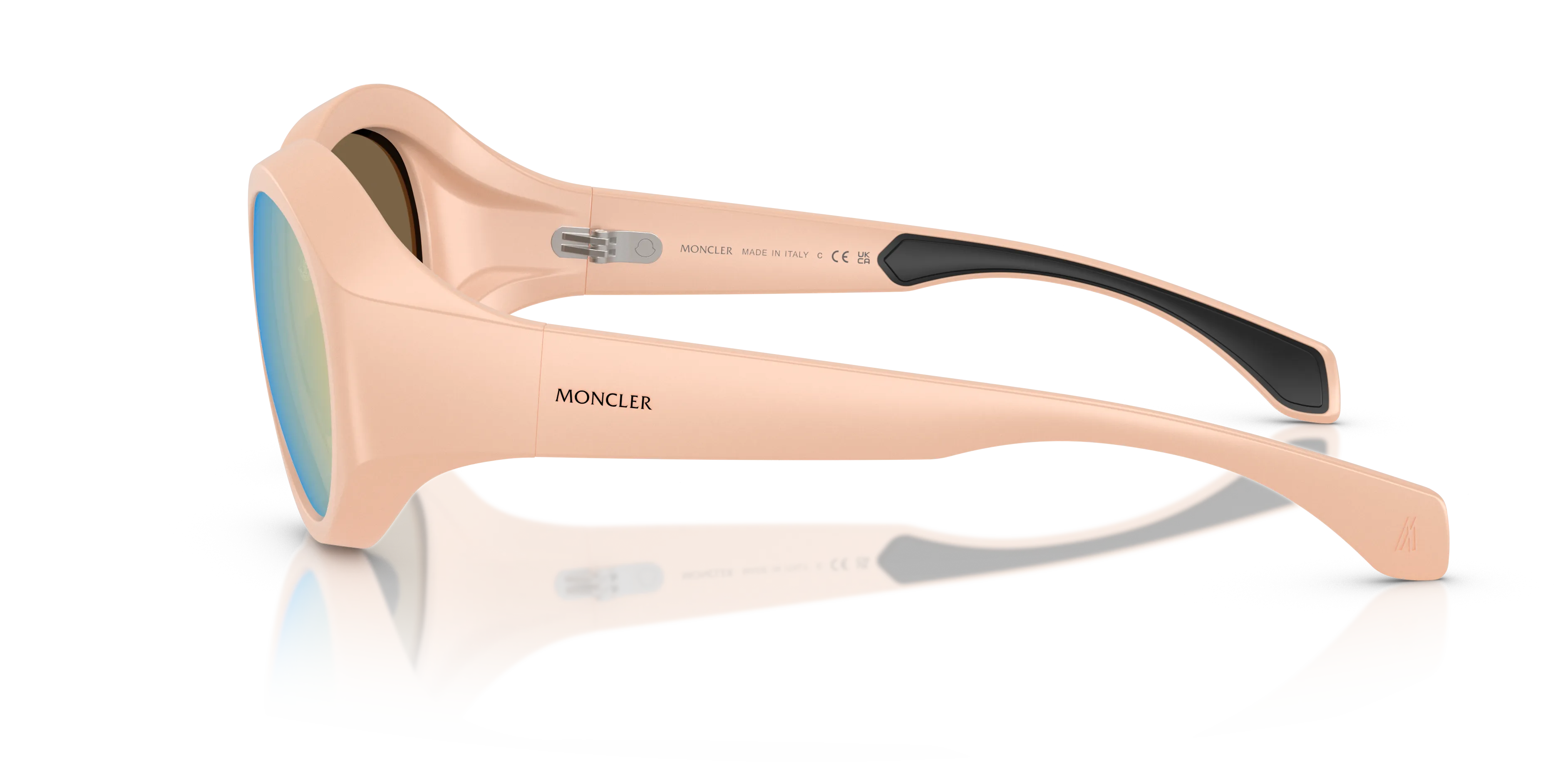 Moncler ME8005 FUTURO 50195A Occhiali da sole Iniettato Rosa Marrone Rotonda Specchiate - immagine 4