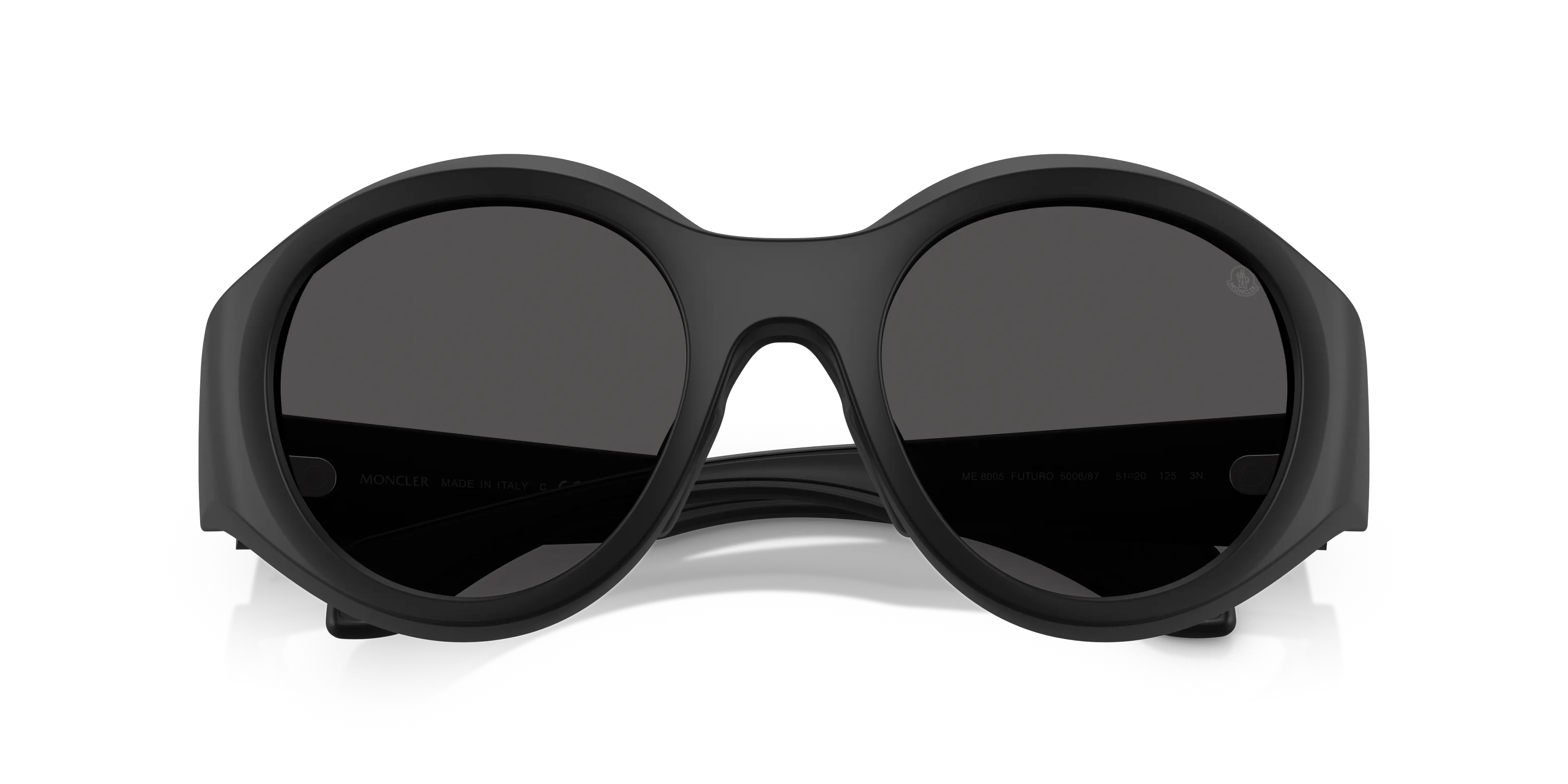 Moncler ME8005 FUTURO 500687 Occhiali da sole Iniettato Nero Grigio Rotonda Normale - immagine 2