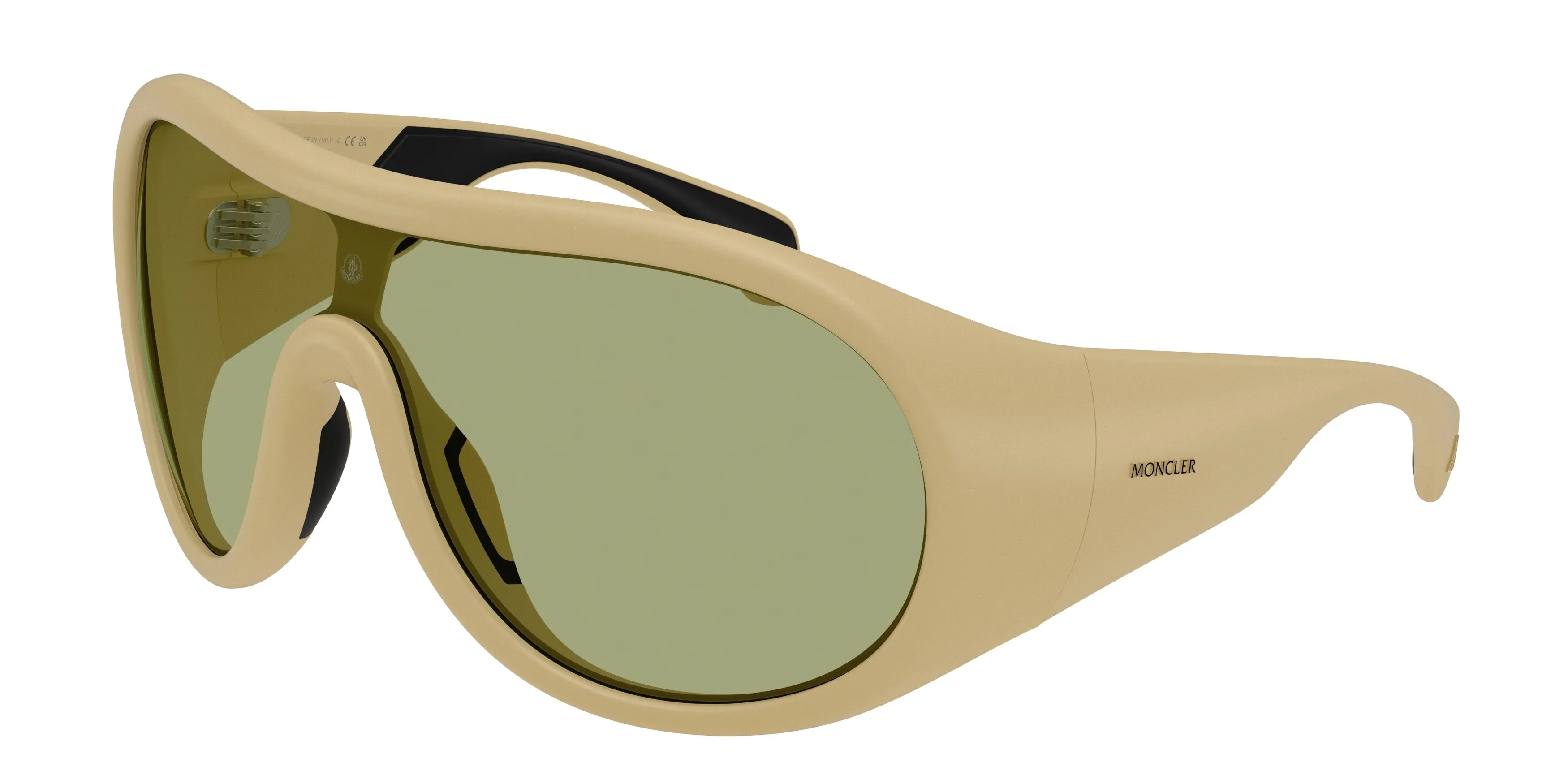 Moncler ME8004 CLOCHE 501882 Occhiali da sole Iniettato Marrone Verde Pilot Normale - immagine 1