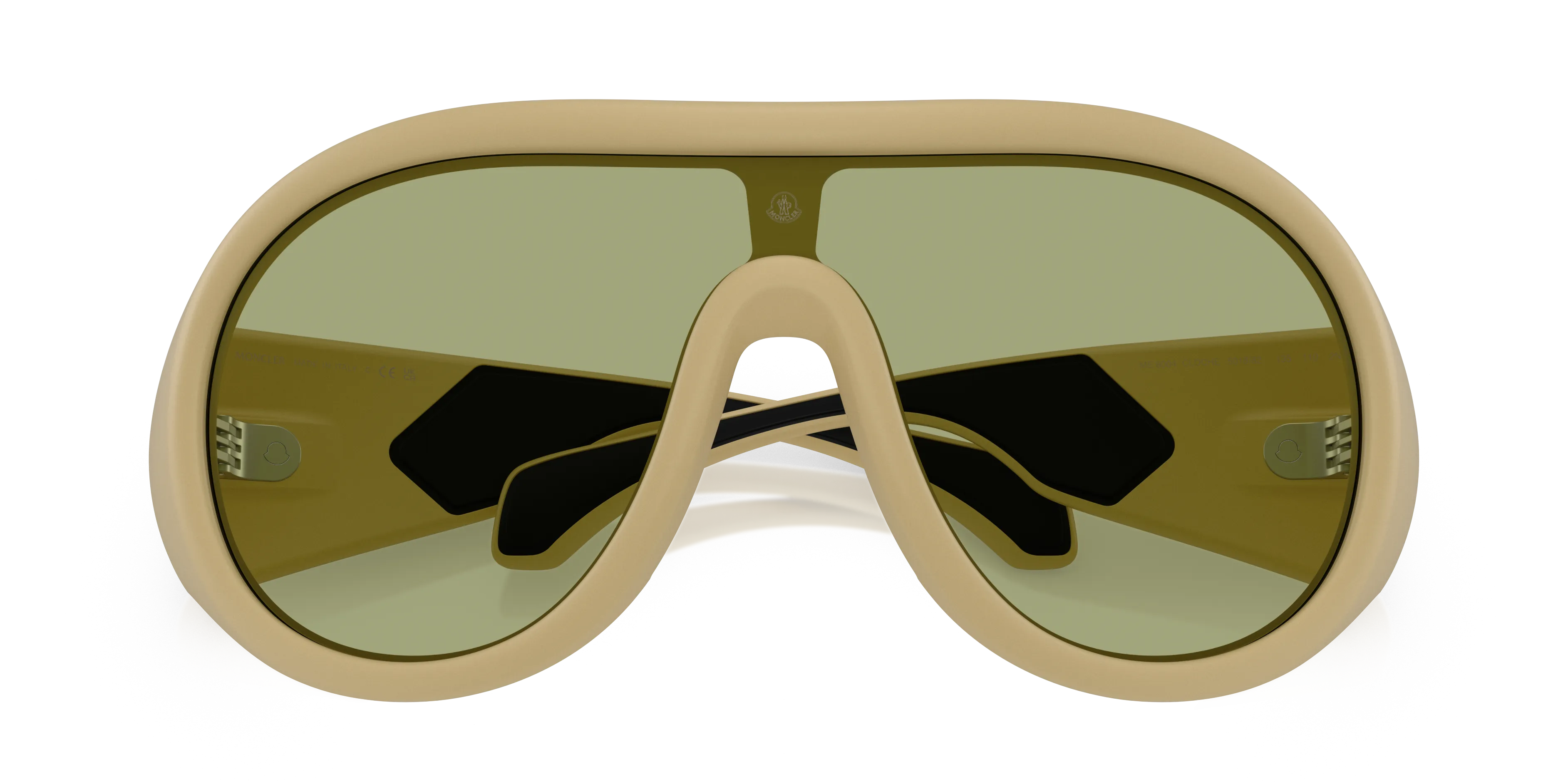 Moncler ME8004 CLOCHE 501882 Occhiali da sole Iniettato Marrone Verde Pilot Normale - immagine 2