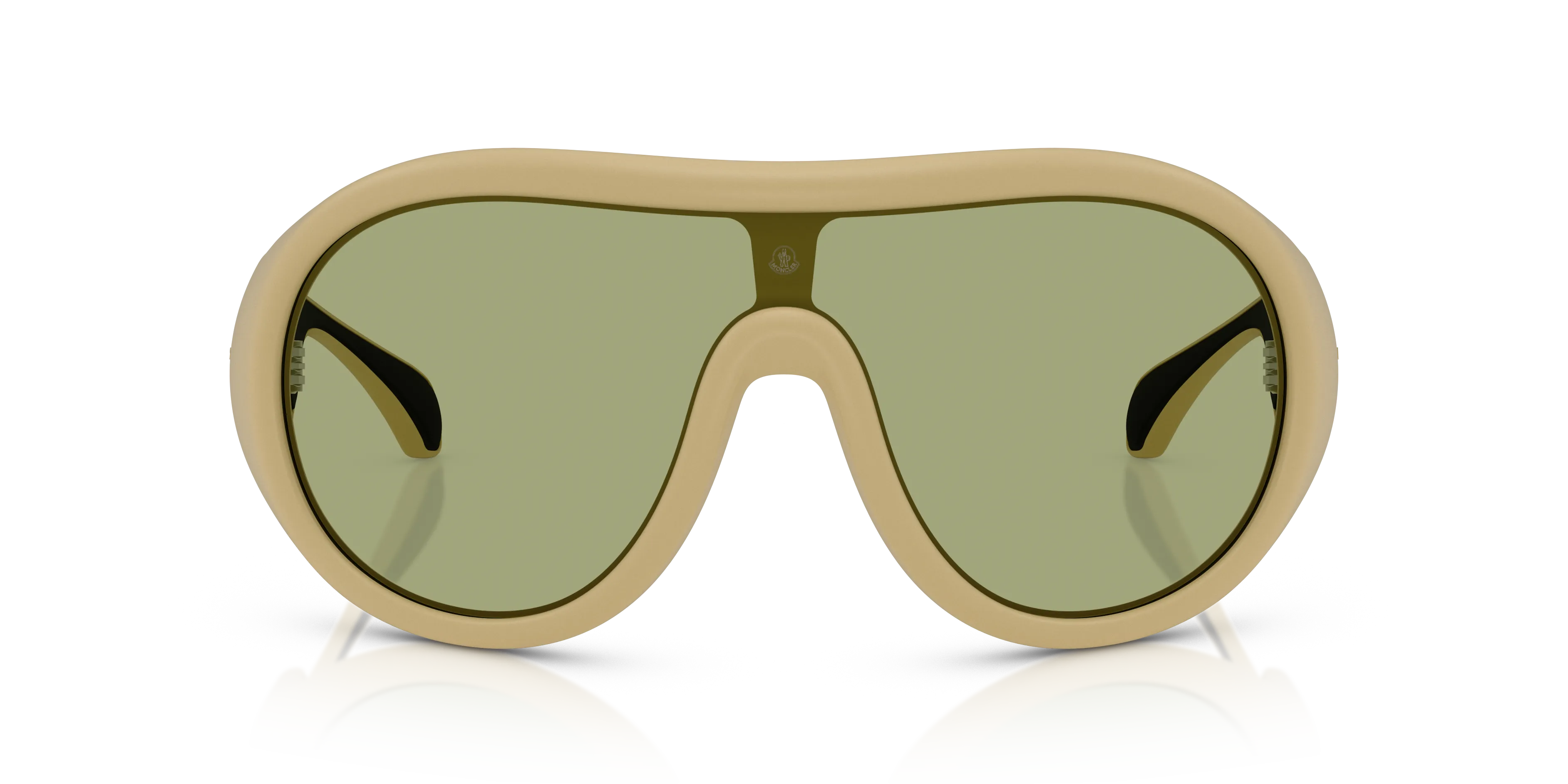 Moncler ME8004 CLOCHE 501882 Occhiali da sole Iniettato Marrone Verde Pilot Normale - immagine 3