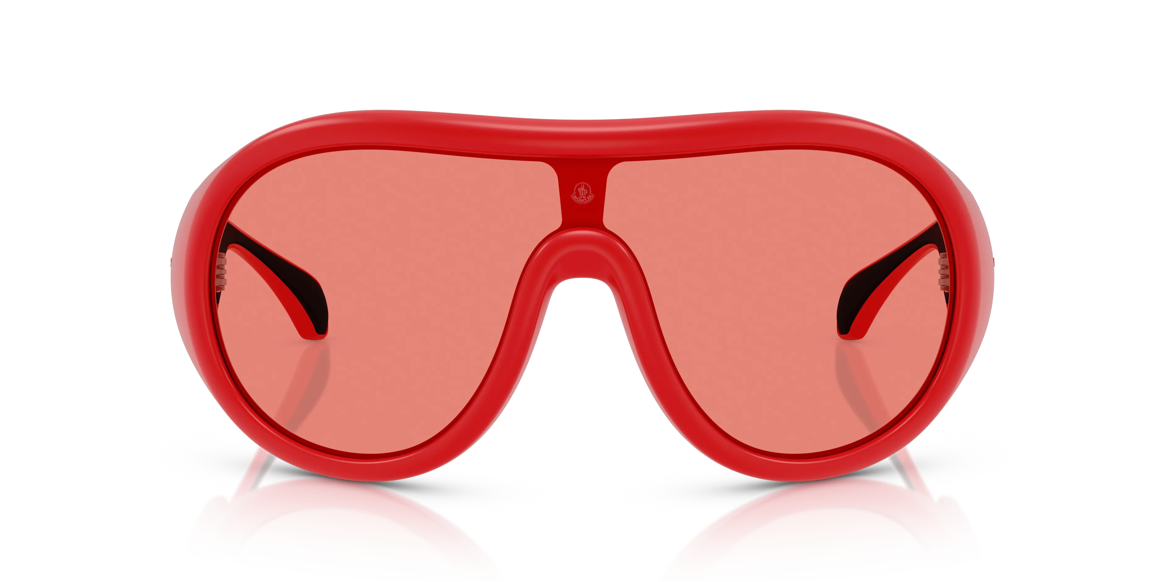 Moncler ME8004 CLOCHE 501784 Occhiali da sole Iniettato Rosso Rosso Pilot Normale - immagine 3
