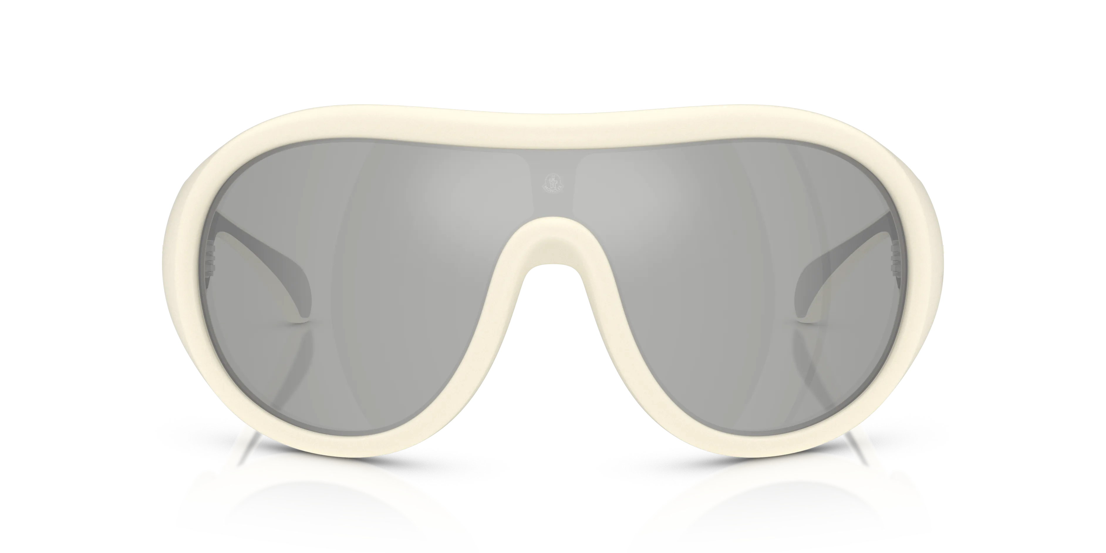 Moncler ME8004 CLOCHE 50028V Occhiali da sole Iniettato Bianco Grigio Pilot Specchiate - immagine 3