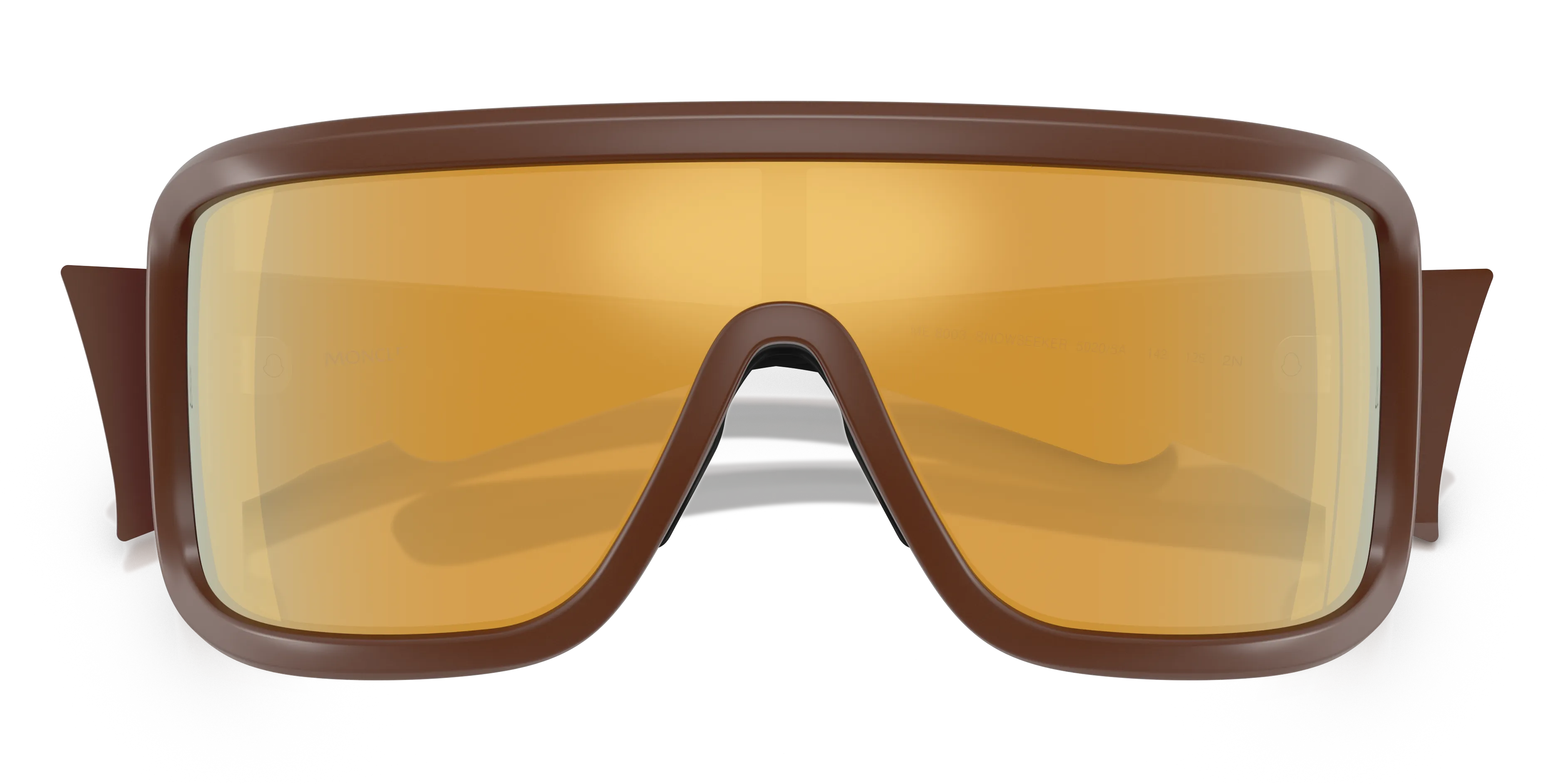 Moncler ME8003 SNOWSEEKER 50205A Occhiali da sole Iniettato Marrone Marrone Squadrata Specchiate - immagine 2