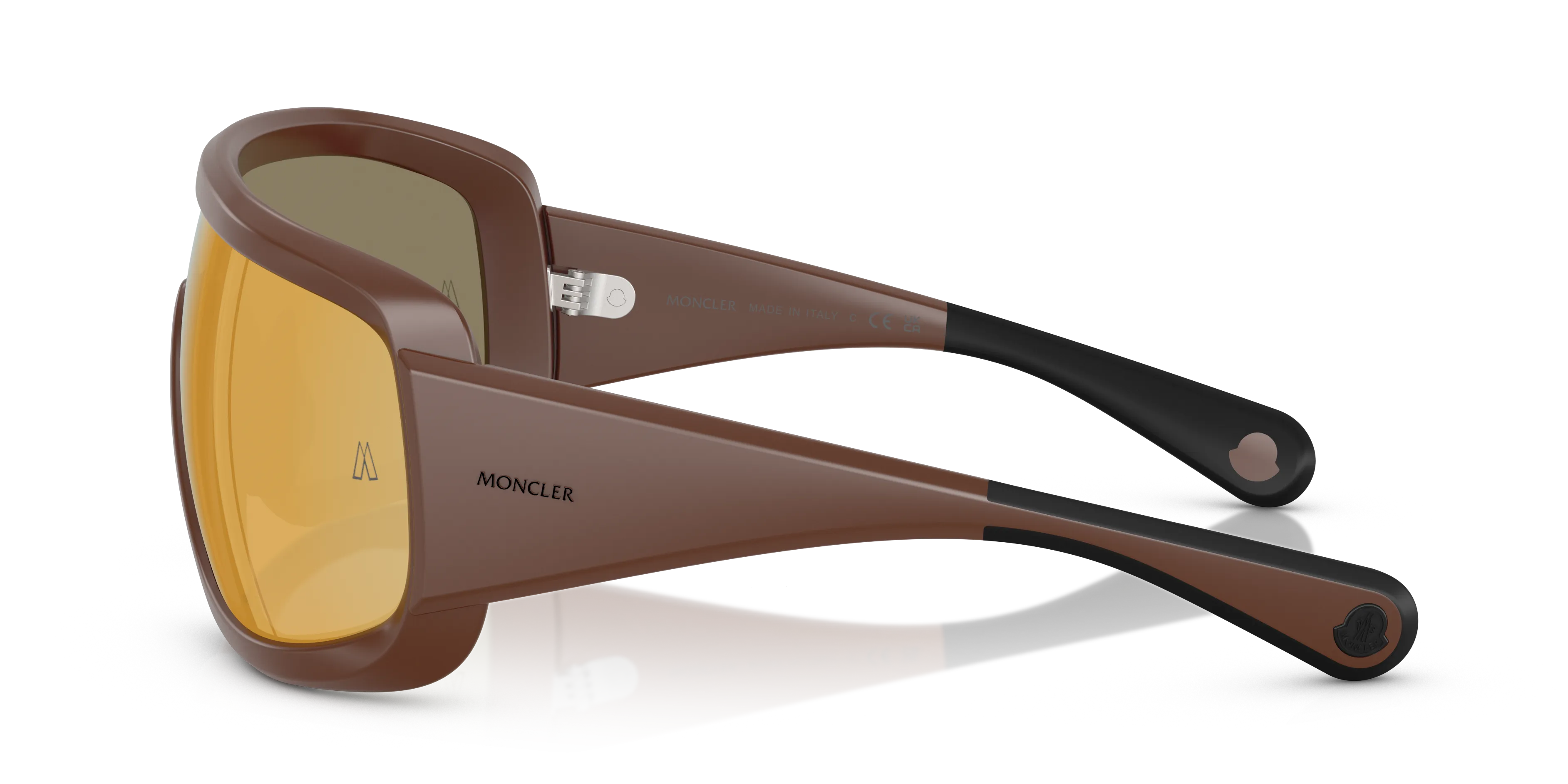 Moncler ME8003 SNOWSEEKER 50205A Occhiali da sole Iniettato Marrone Marrone Squadrata Specchiate - immagine 4