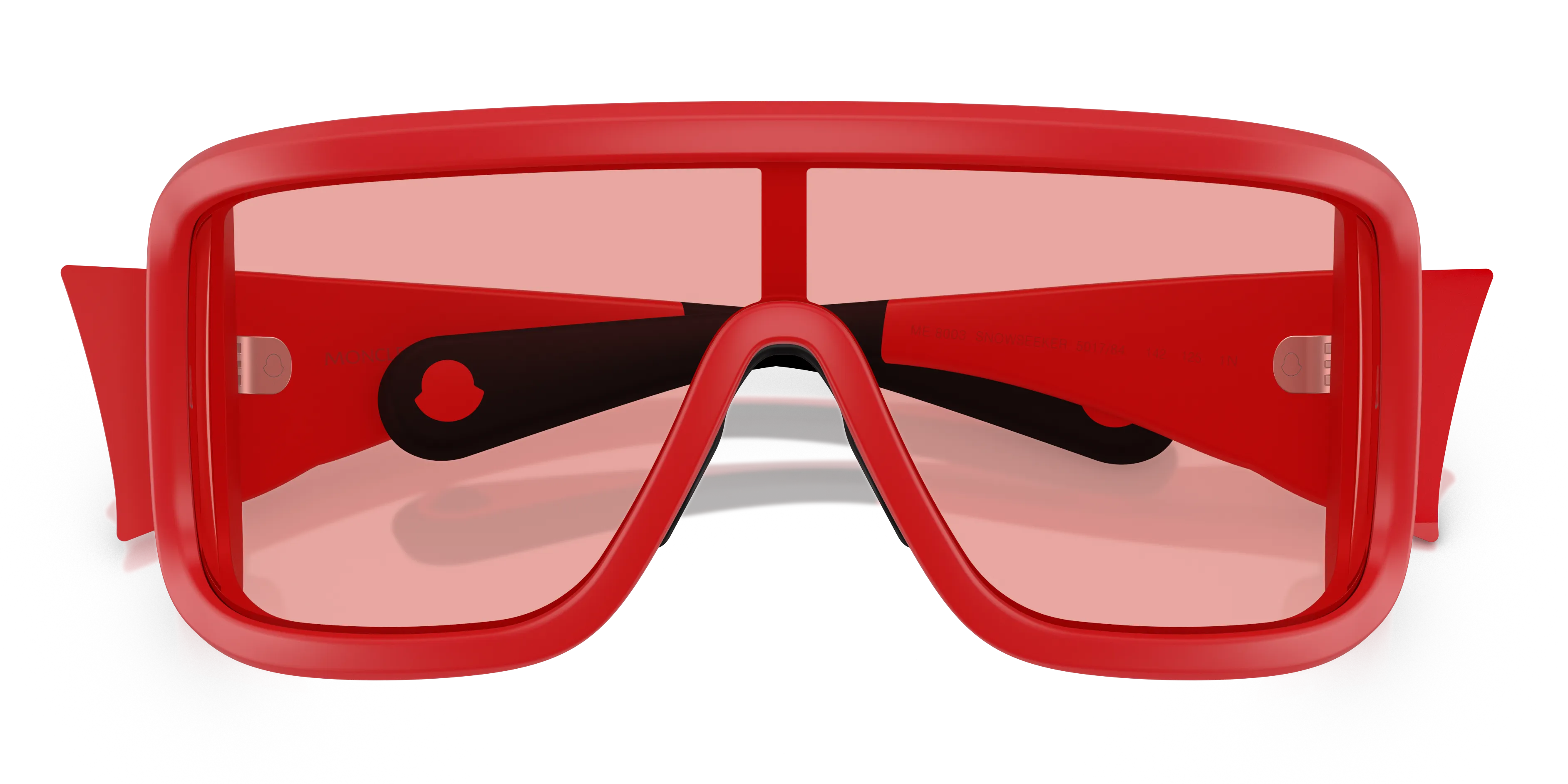 Moncler ME8003 SNOWSEEKER 501784 Occhiali da sole Iniettato Rosso Rosso Squadrata Normale - immagine 2