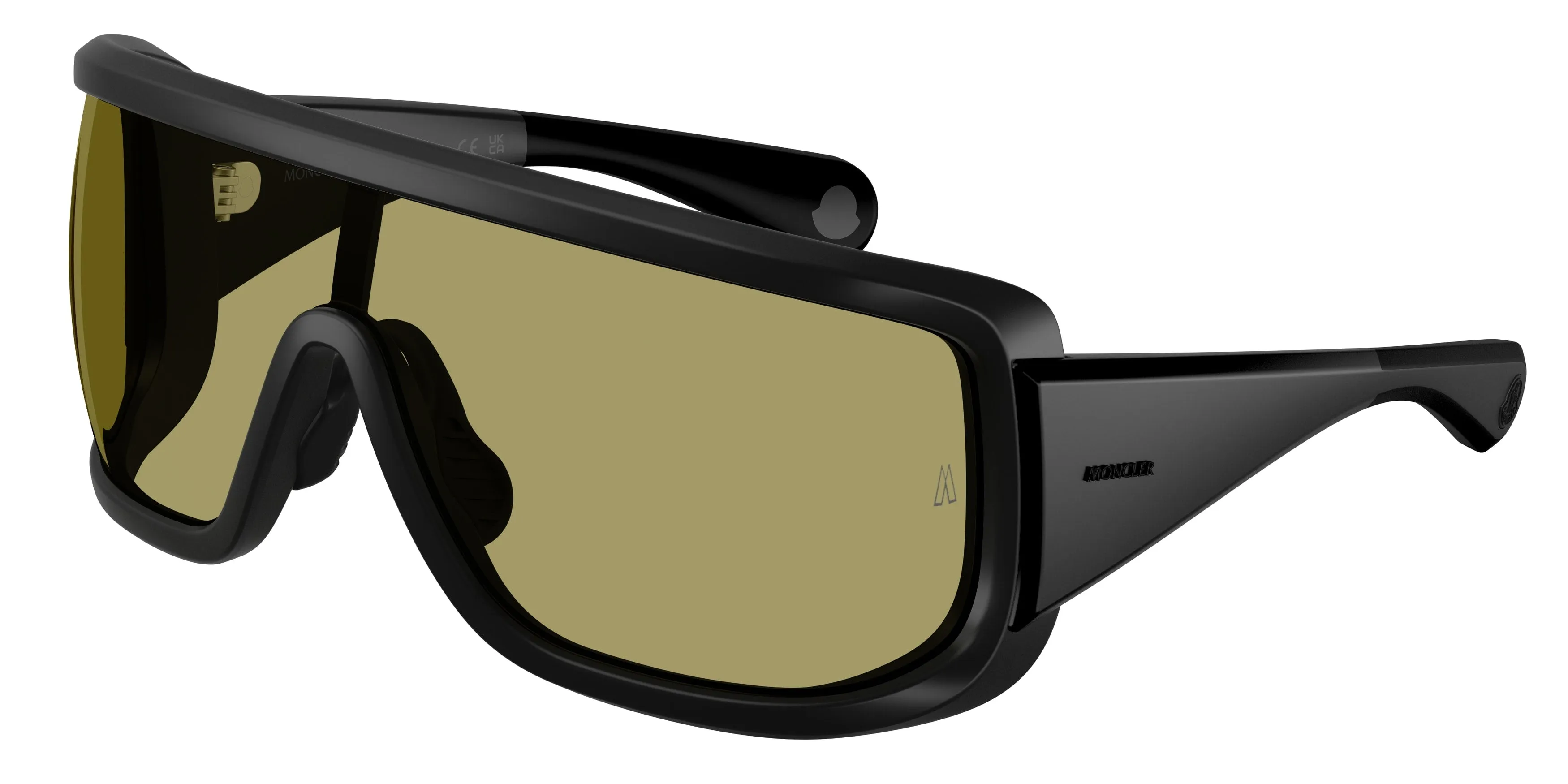 Moncler ME8003 SNOWSEEKER 500682 Occhiali da sole Iniettato Nero Verde Squadrata Normale - immagine 1