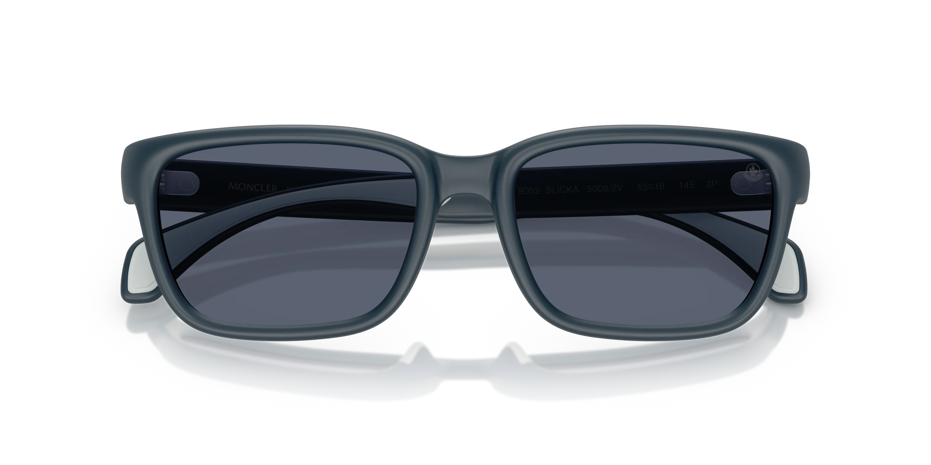 Moncler ME8002 SLICKA 50082V Occhiali da sole Iniettato Blu Blu Pillow Polarizzata - immagine 2