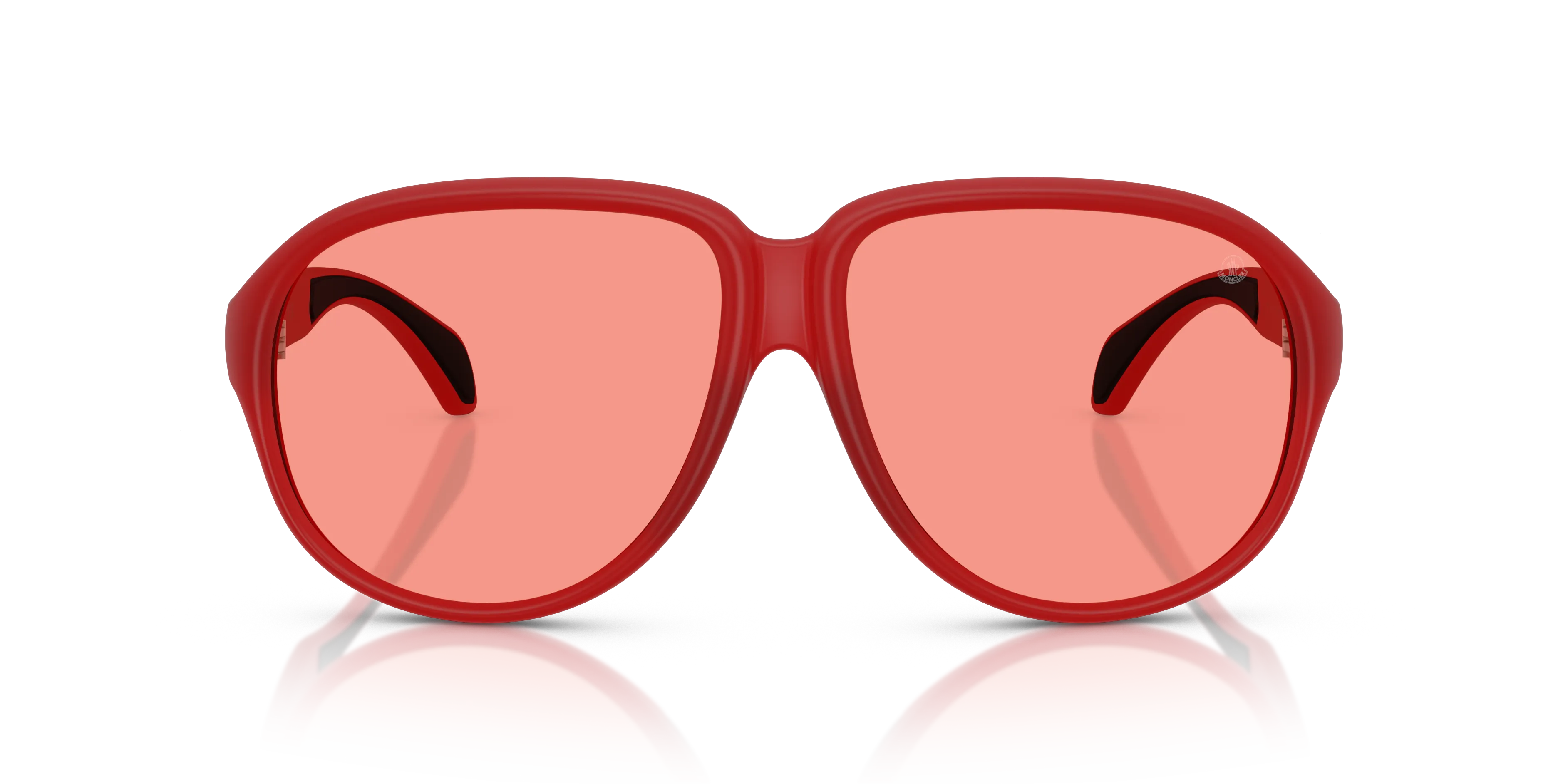 Moncler ME8001 HALCYONNE 5005F5 Occhiali da sole Iniettato Rosso Rosa Pilot Normale - immagine 3