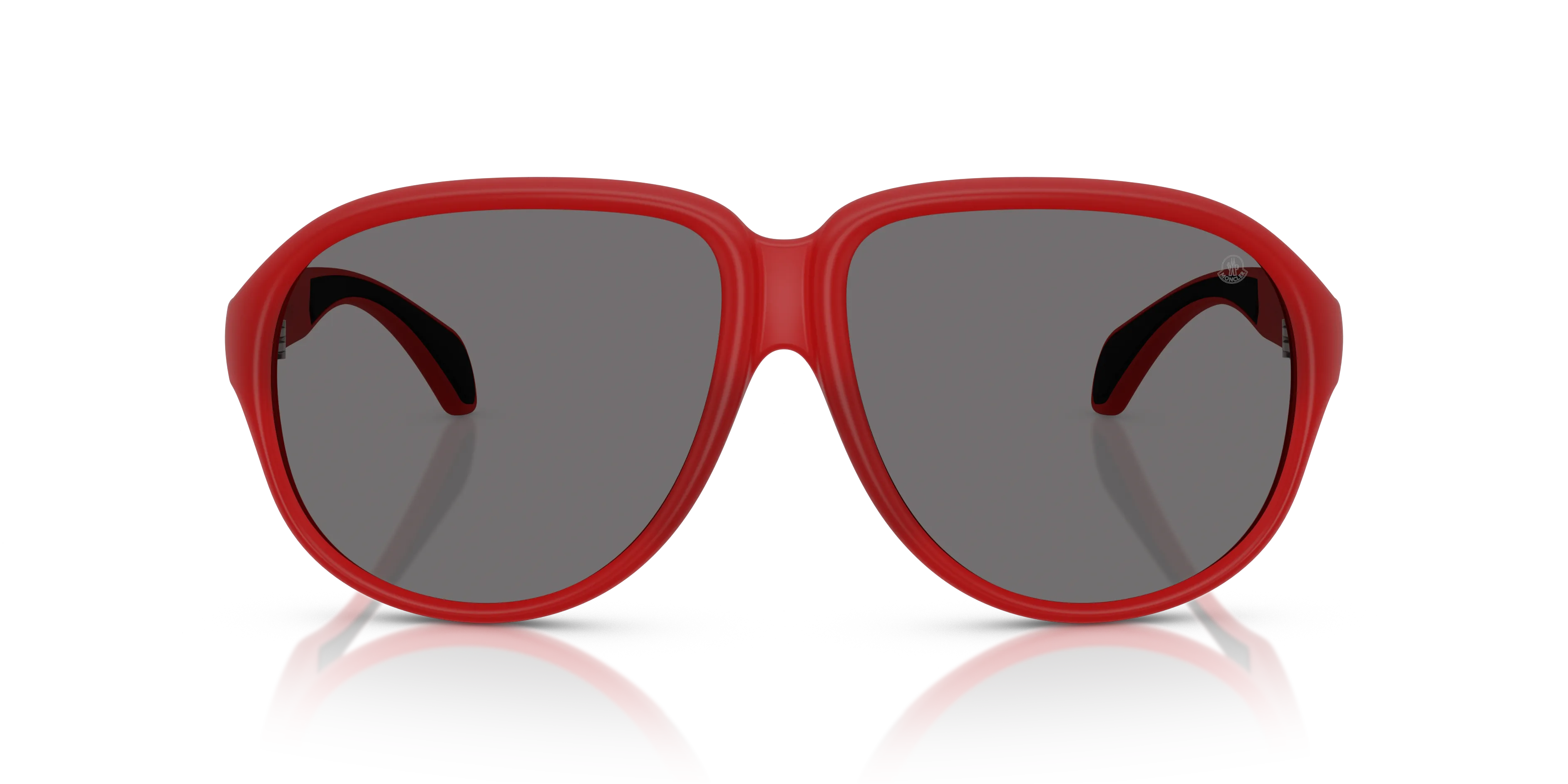 Moncler ME8001 HALCYONNE 500581 Occhiali da sole Iniettato Rosso Grigio Pilot Polarizzata - immagine 3