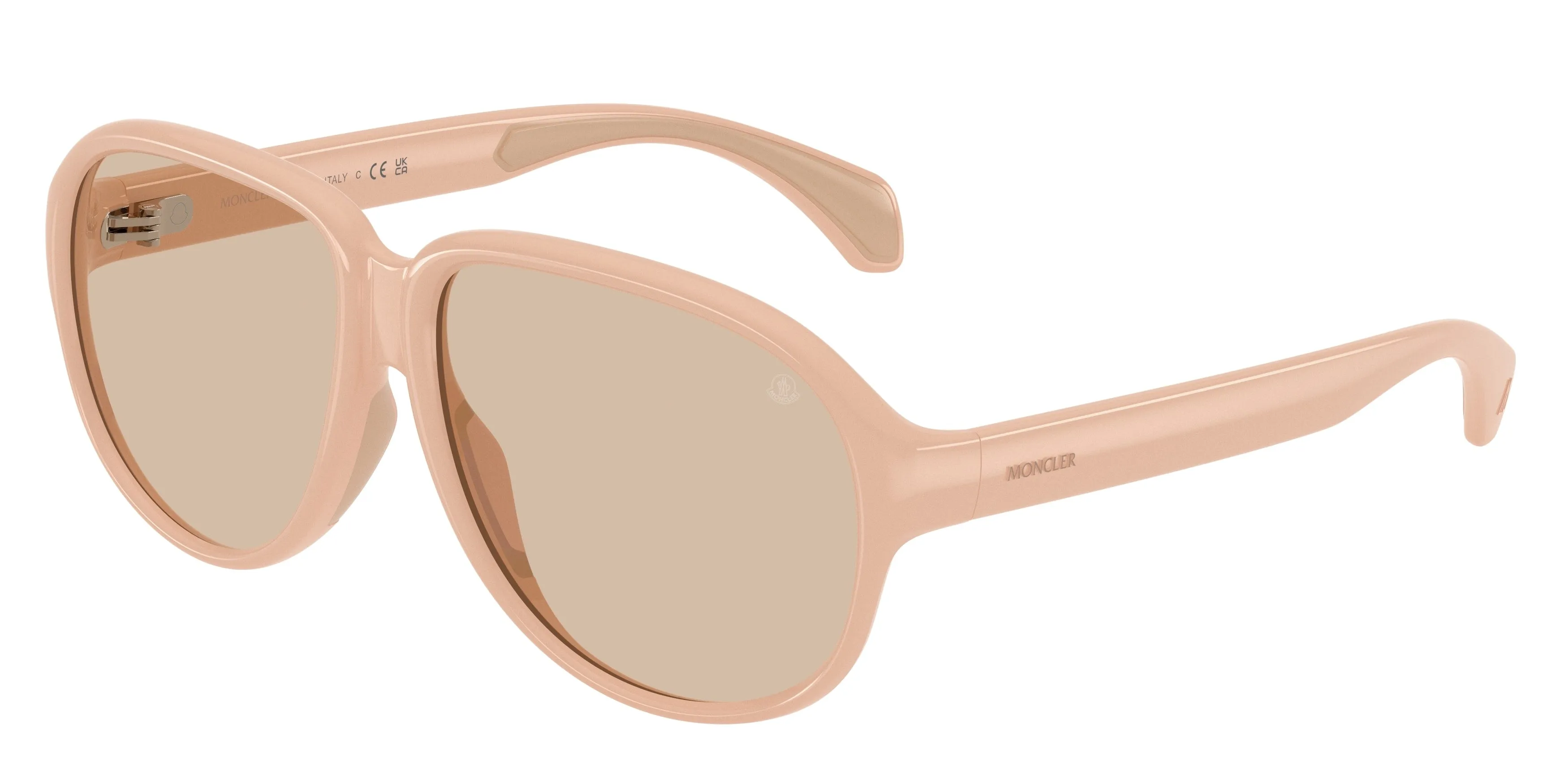 Moncler ME8001 HALCYONNE 500493 Occhiali da sole Iniettato Rosa Marrone Pilot Normale - immagine 1