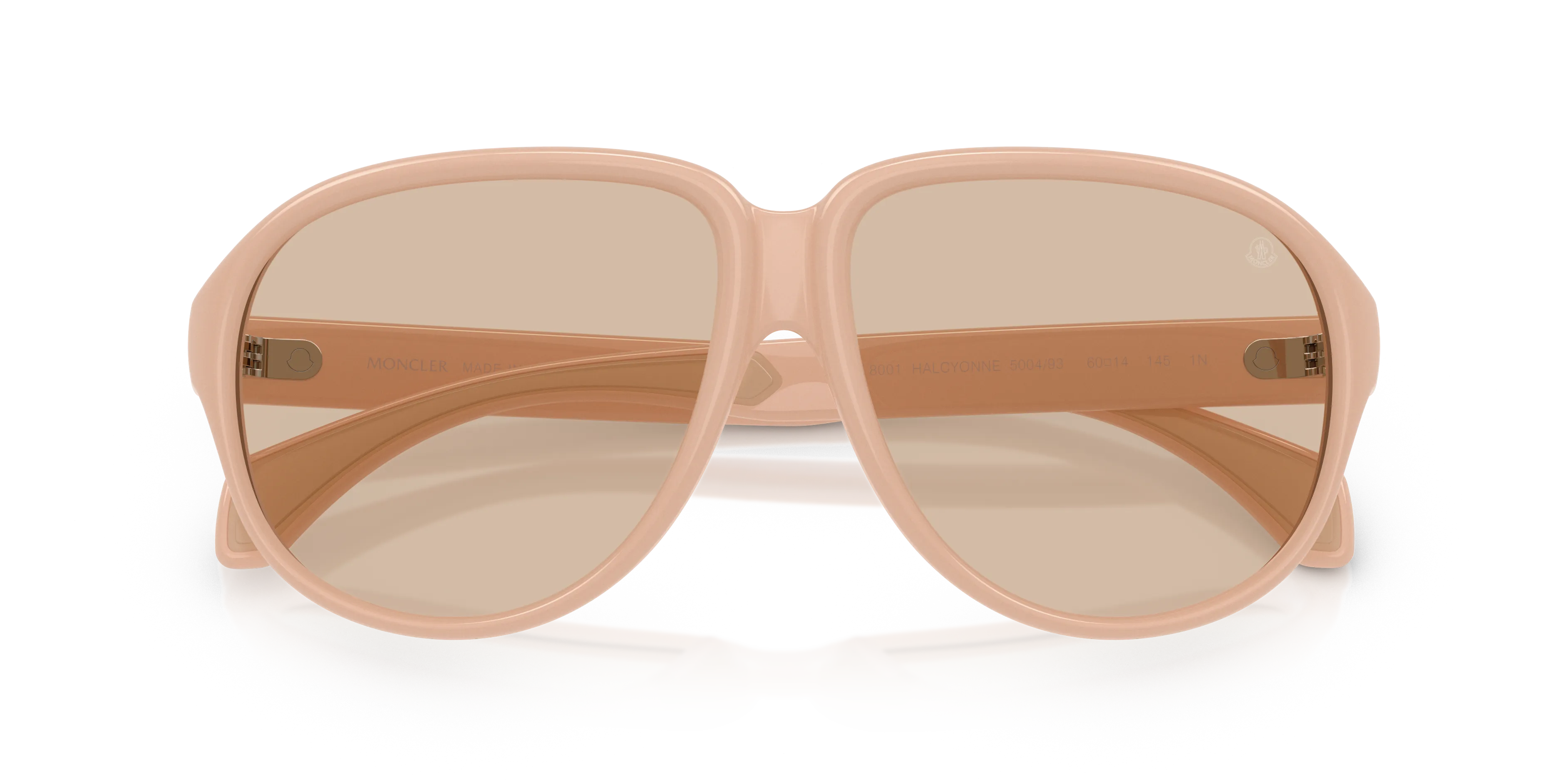 Moncler ME8001 HALCYONNE 500493 Occhiali da sole Iniettato Rosa Marrone Pilot Normale - immagine 2