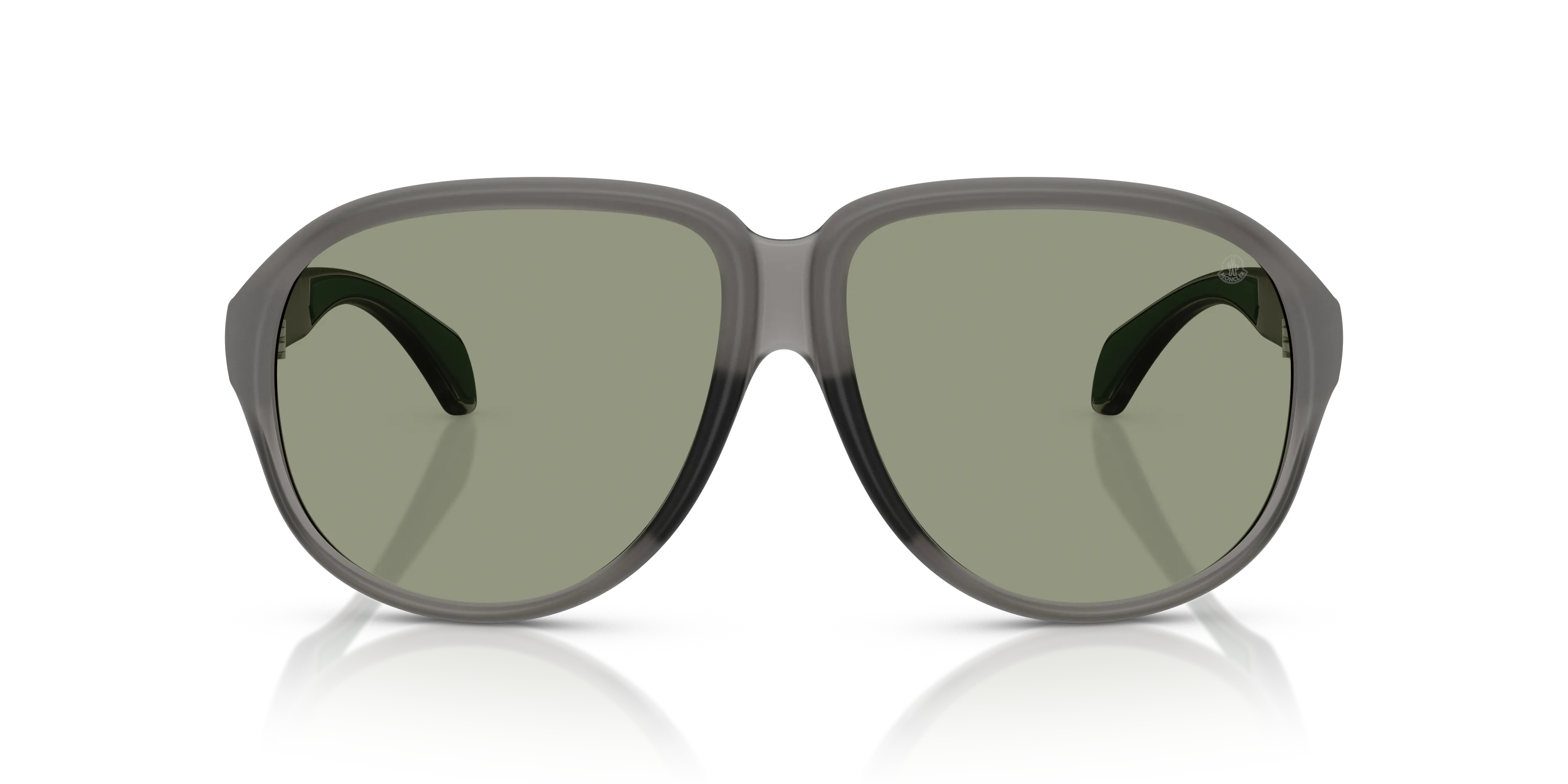 Moncler ME8001 HALCYONNE 5003/2 Occhiali da sole Iniettato Grigio Verde Pilot Normale - immagine 3