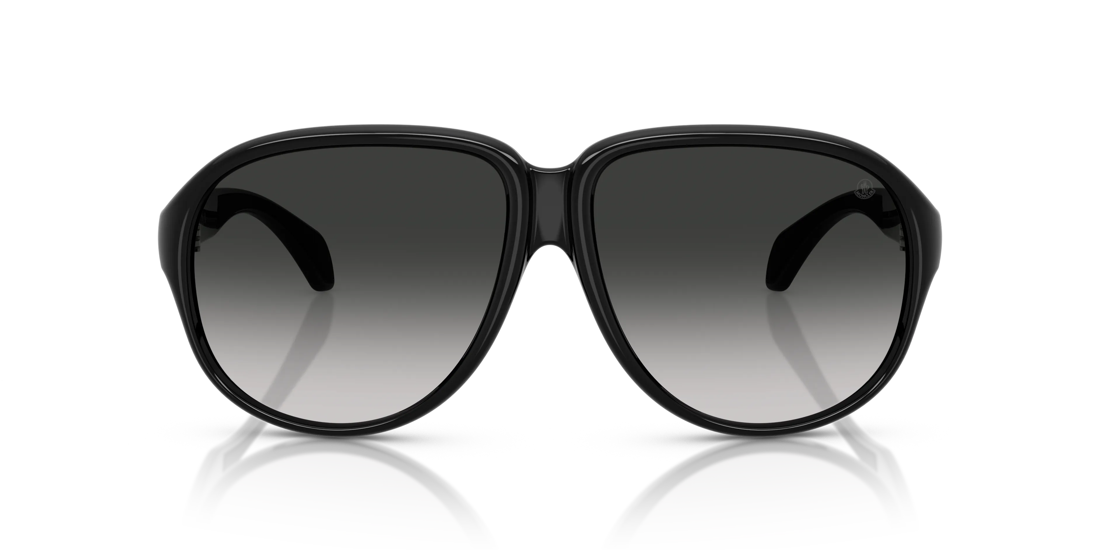 Moncler ME8001 HALCYONNE 50013C Occhiali da sole Iniettato Nero Grigio Pilot Normale Sfumato - immagine 3