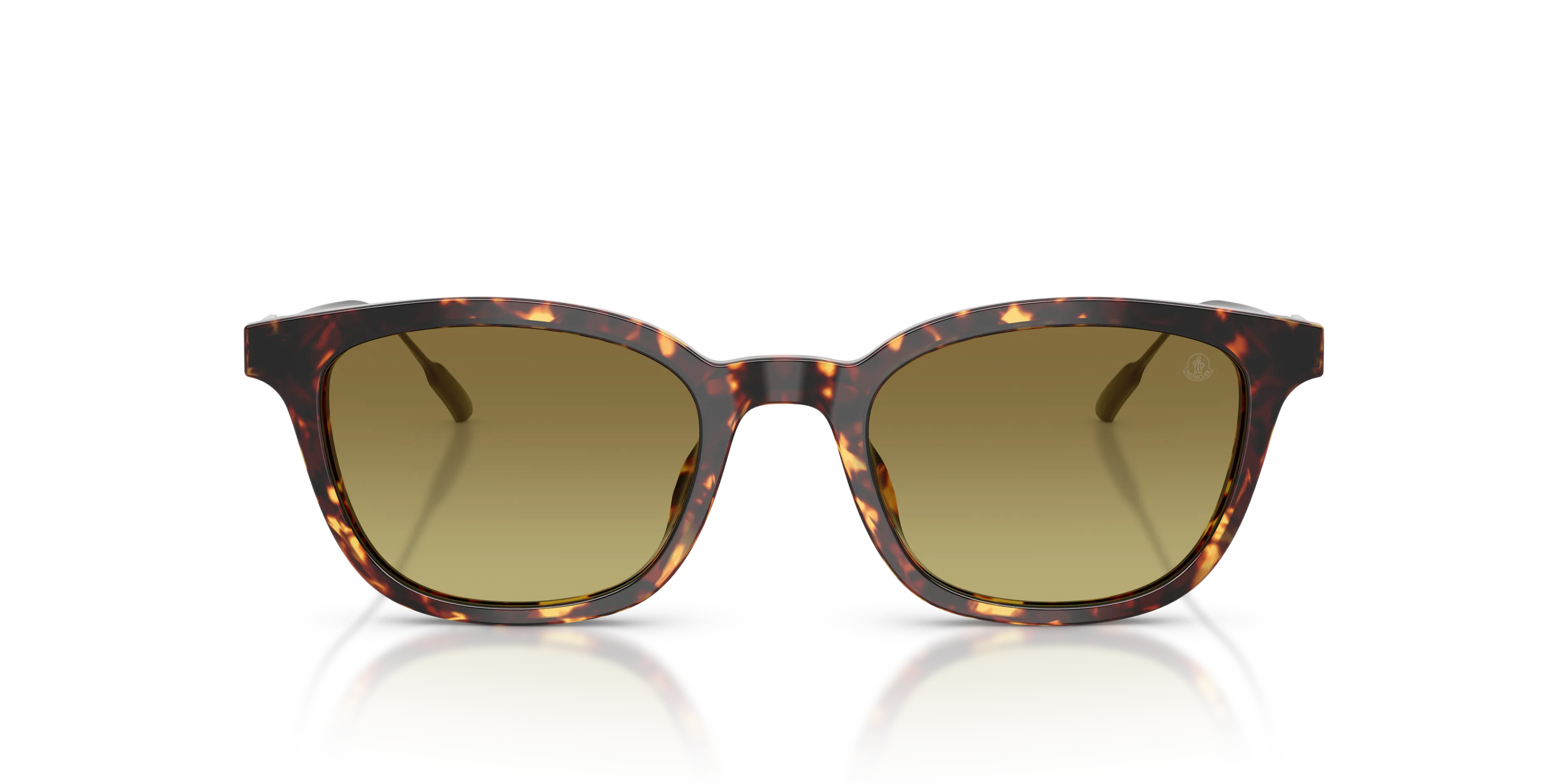Moncler ME6027D LENTIS 30382A Occhiali da sole Acetato Marrone Verde Pantos Normale Sfumato - immagine 3
