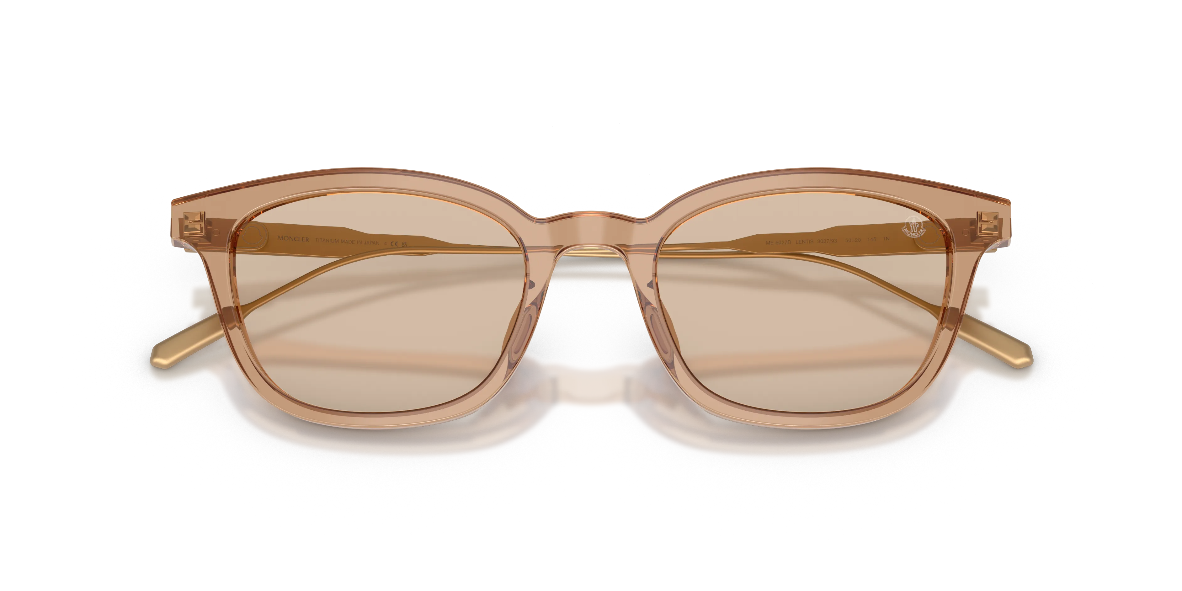 Moncler ME6027D LENTIS 303793 Occhiali da sole Acetato Marrone Marrone Pantos Normale - immagine 2