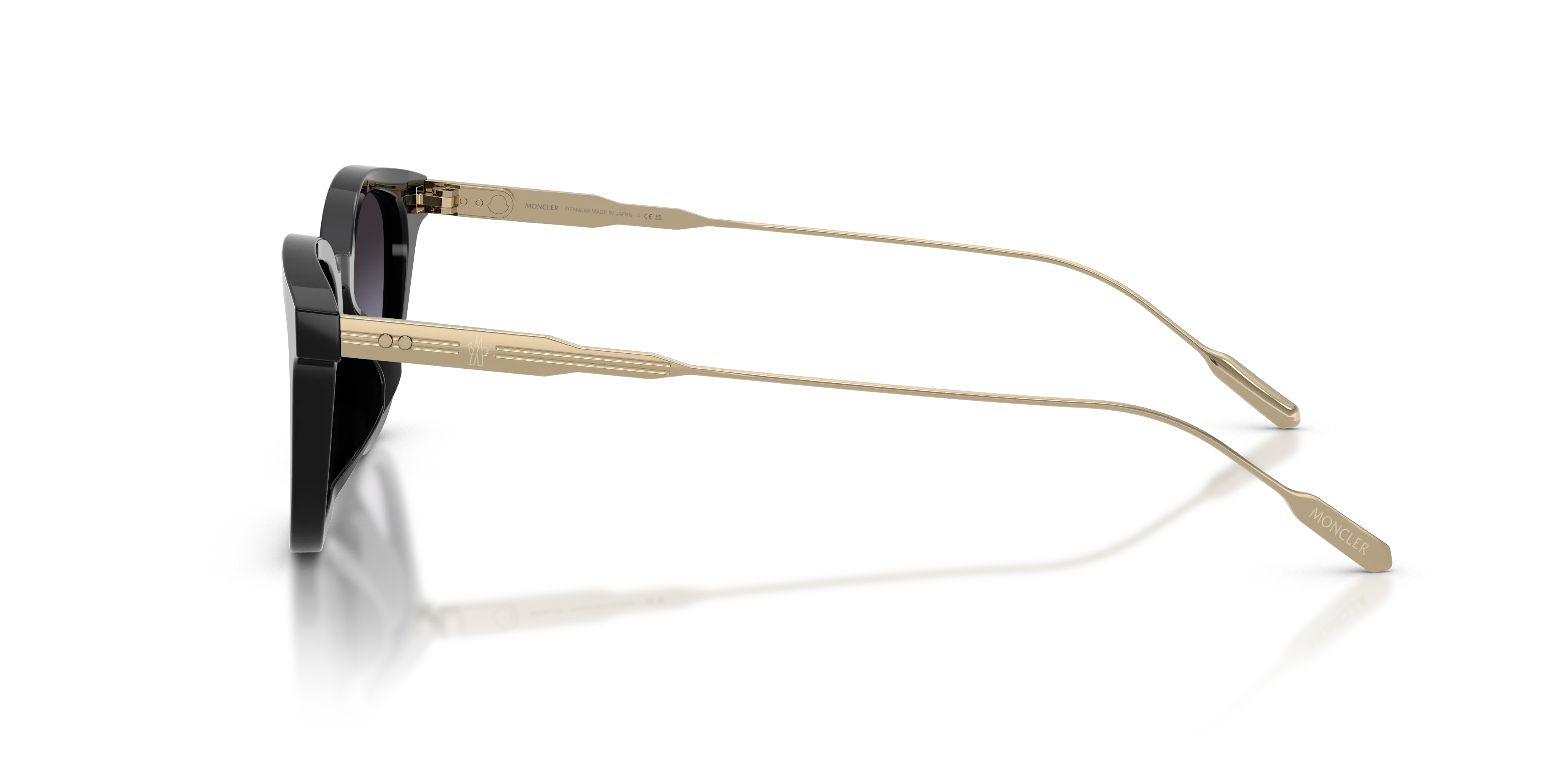Moncler ME6027D LENTIS 30018G Occhiali da sole Acetato Nero Grigio Pantos Normale Sfumato - immagine 4