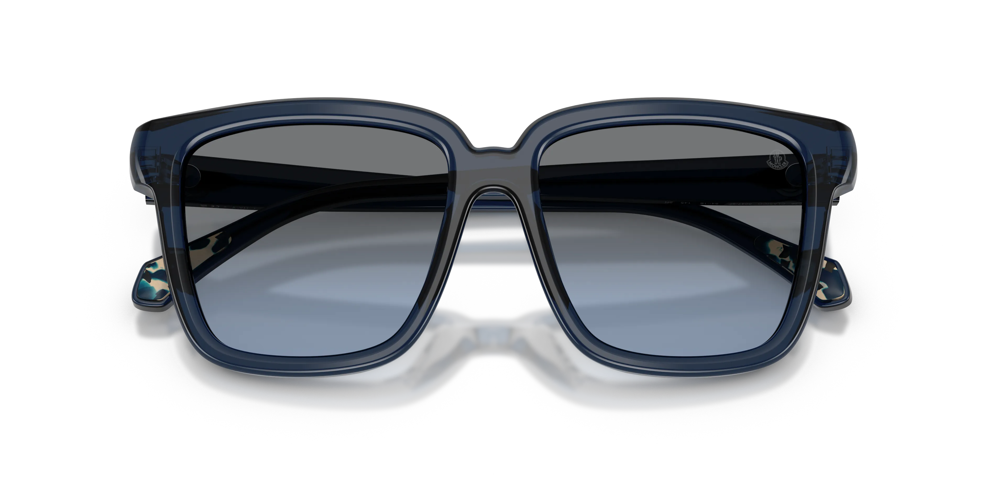Moncler ME6026 CLASICO 30478F Occhiali da sole Acetato Blu Blu Pillow Normale Sfumato - immagine 2