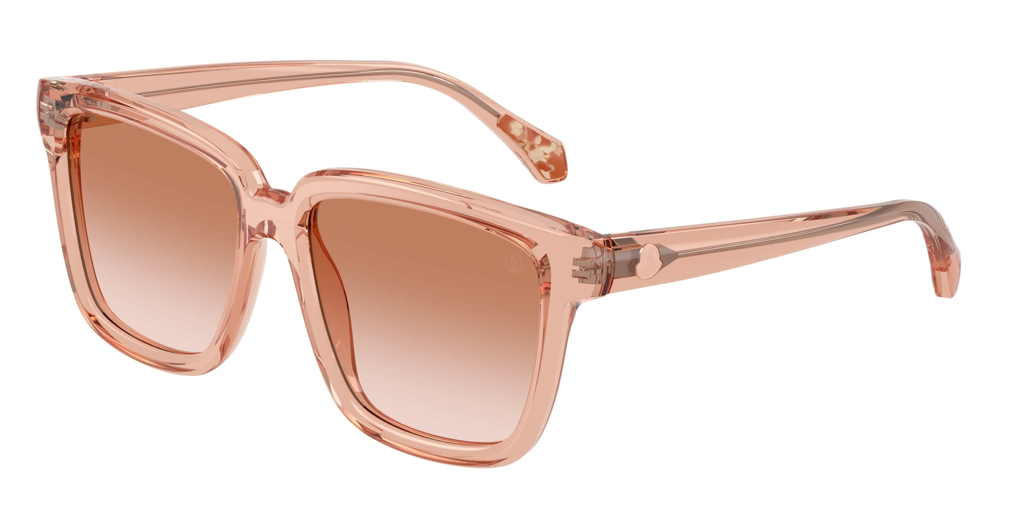 Moncler ME6026 CLASICO 304513 Occhiali da sole Acetato Rosa Marrone Pillow Normale Sfumato - immagine 1