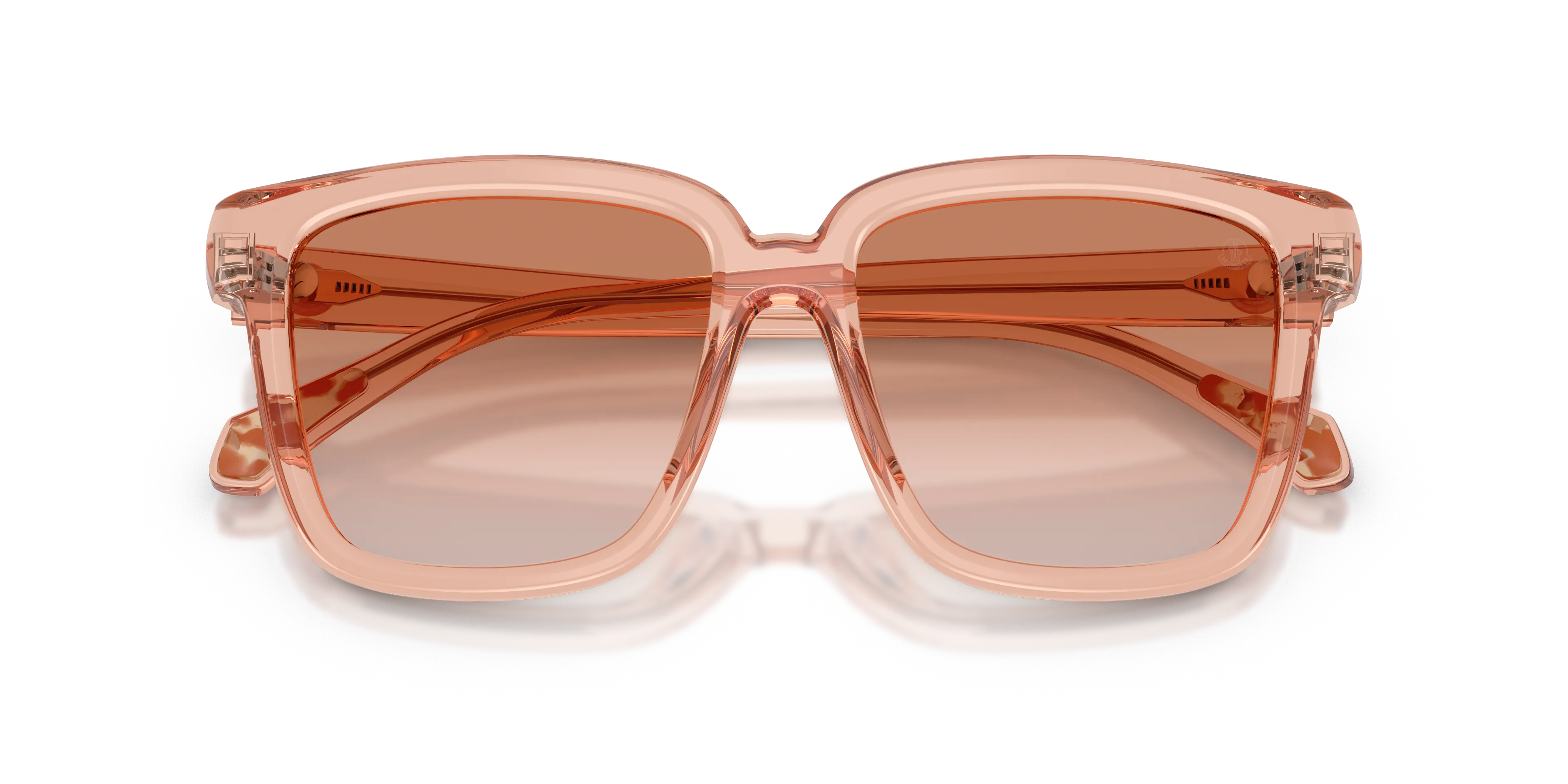 Moncler ME6026 CLASICO 304513 Occhiali da sole Acetato Rosa Marrone Pillow Normale Sfumato - immagine 2