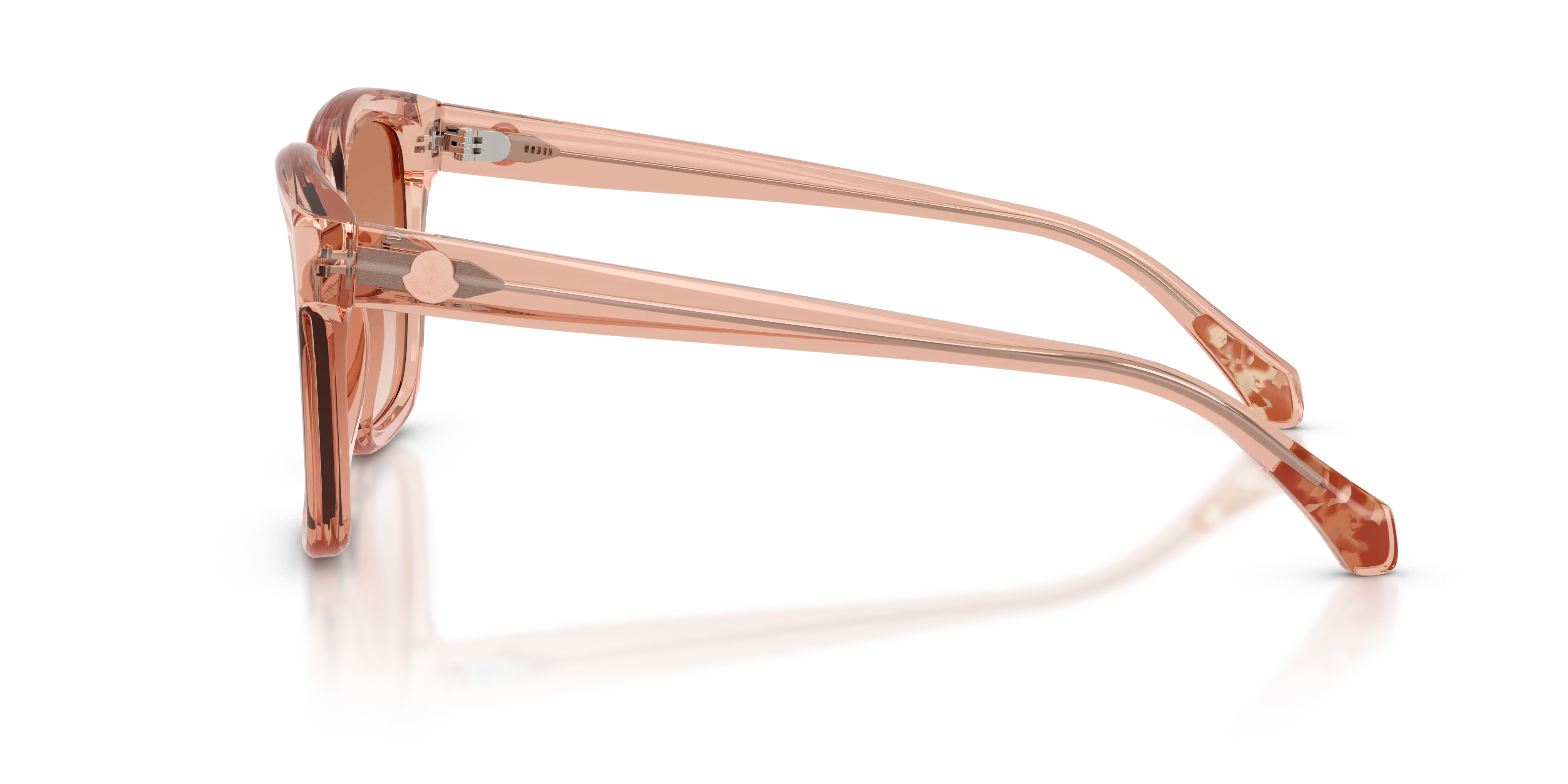 Moncler ME6026 CLASICO 304513 Occhiali da sole Acetato Rosa Marrone Pillow Normale Sfumato - immagine 4