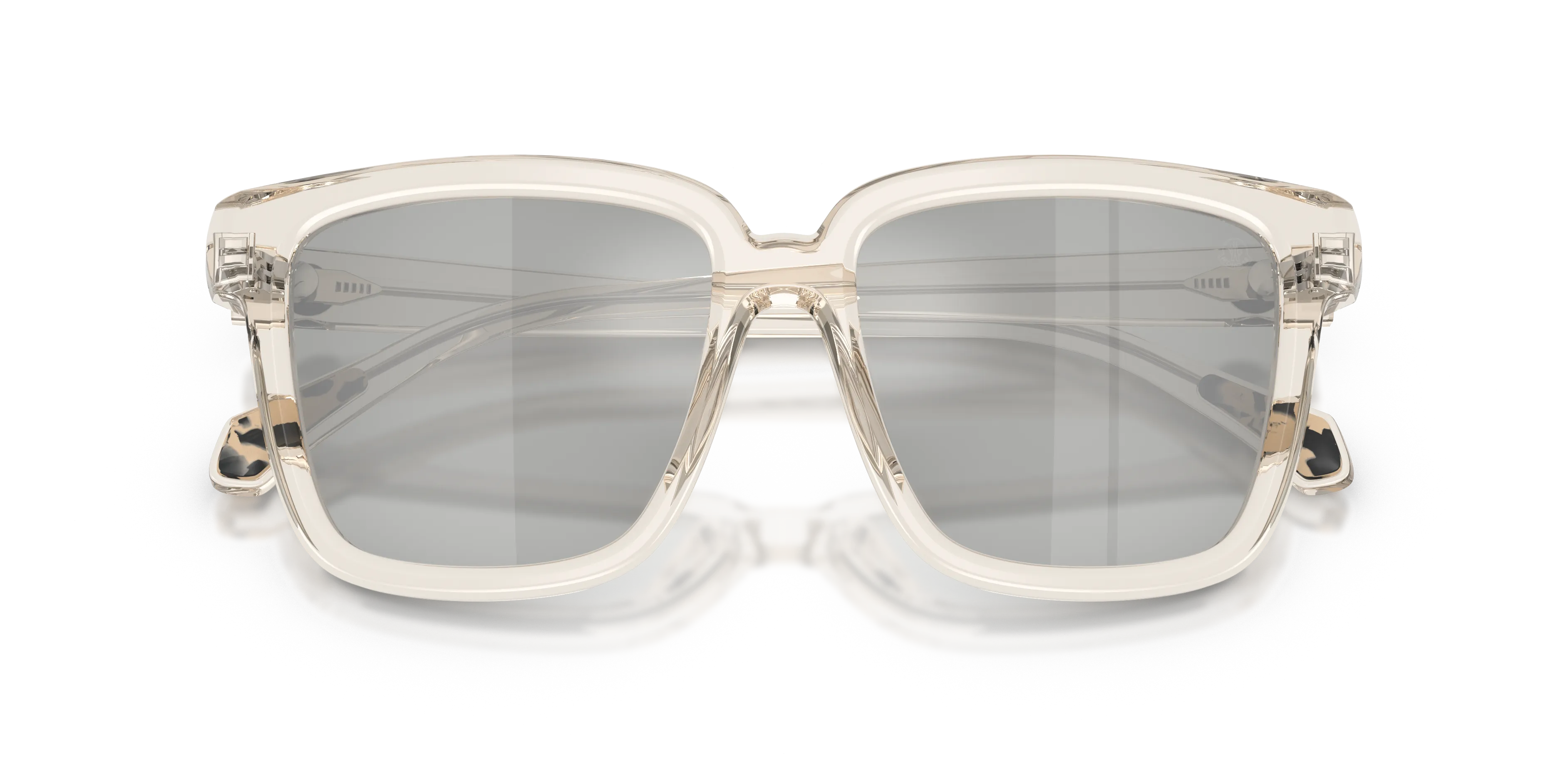 Moncler ME6026 CLASICO 30037I Occhiali da sole Acetato Bianco Argento Pillow Normale - immagine 2