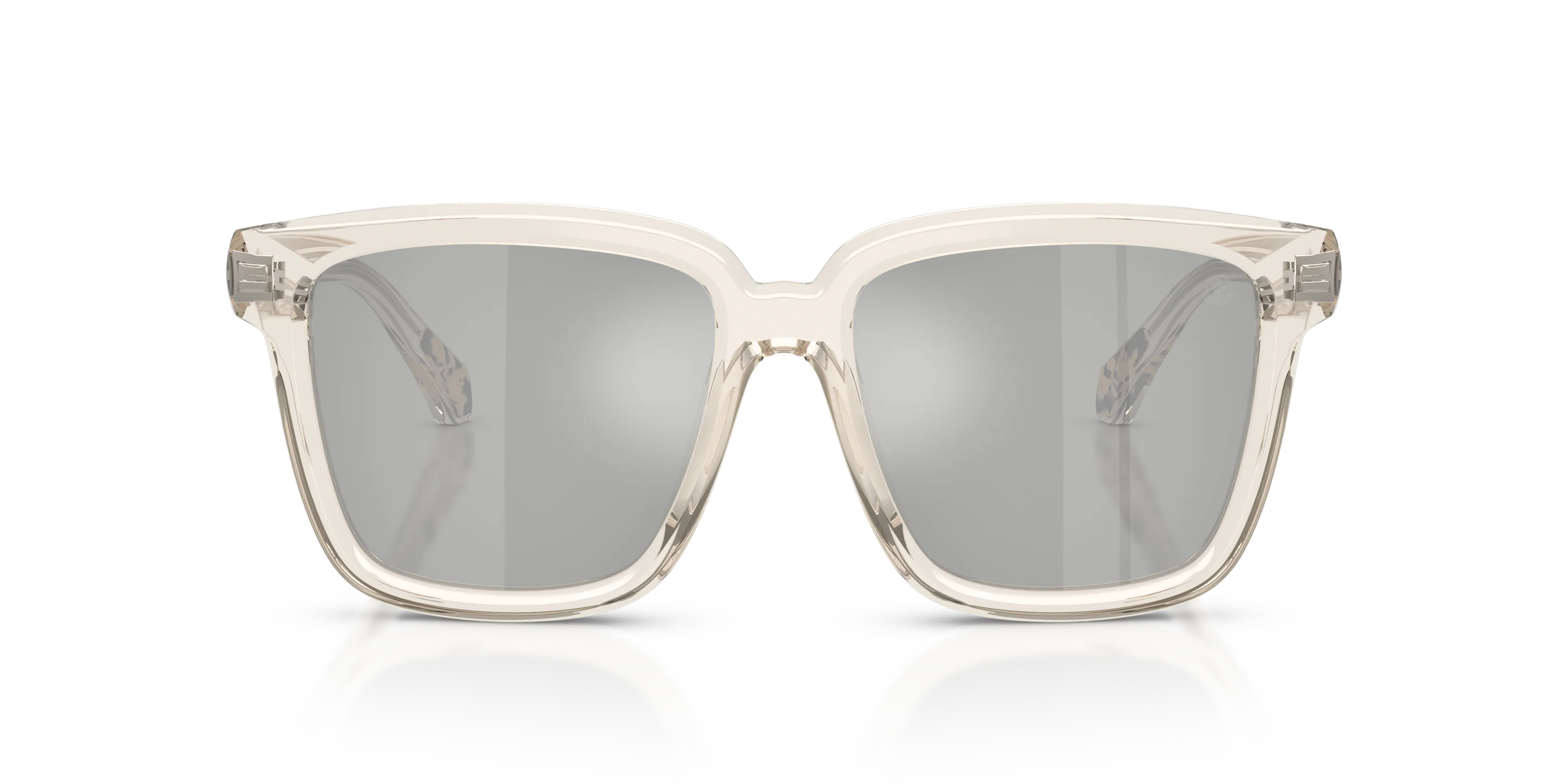 Moncler ME6026 CLASICO 30037I Occhiali da sole Acetato Bianco Argento Pillow Normale - immagine 3