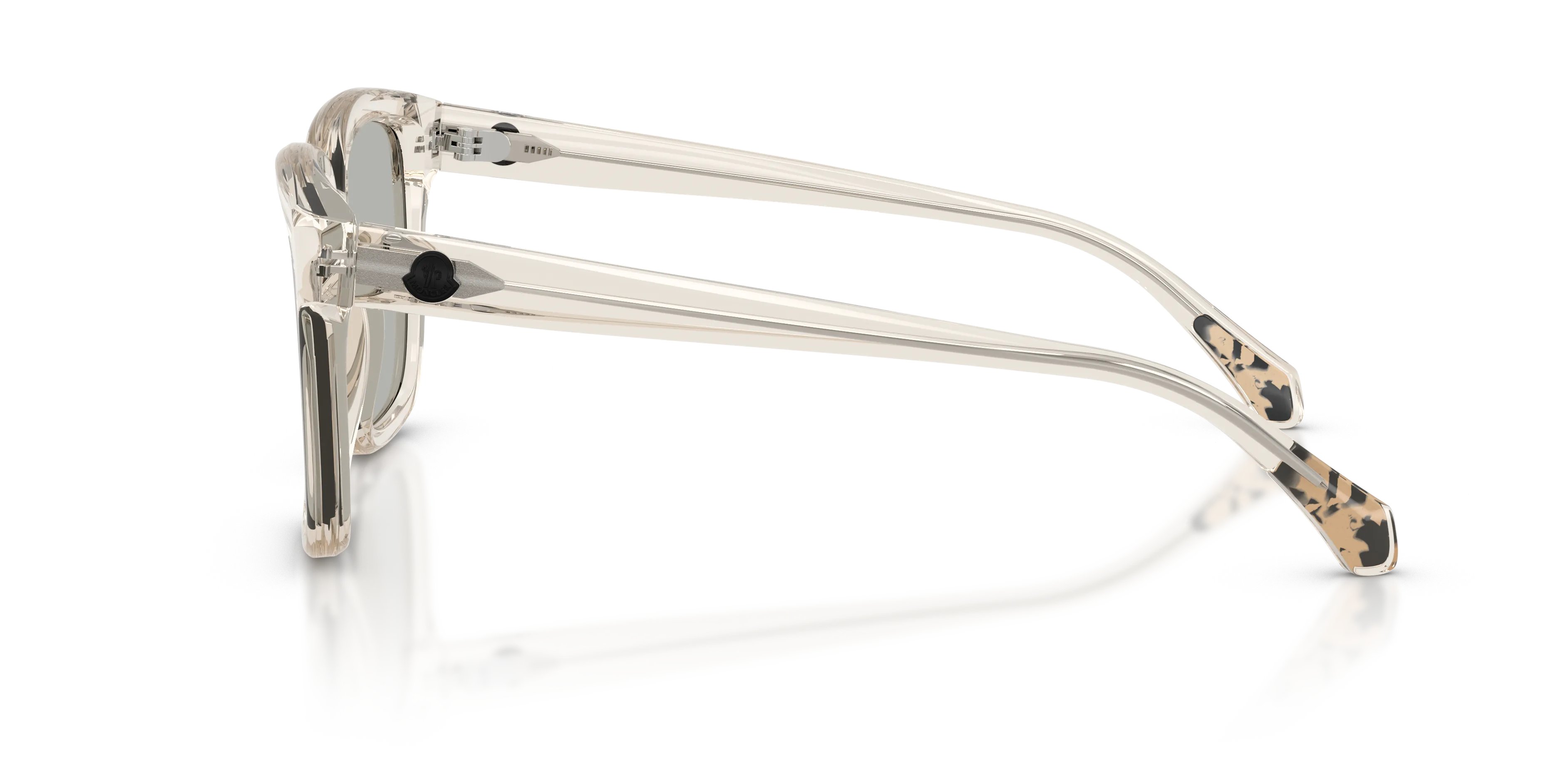 Moncler ME6026 CLASICO 30037I Occhiali da sole Acetato Bianco Argento Pillow Normale - immagine 4