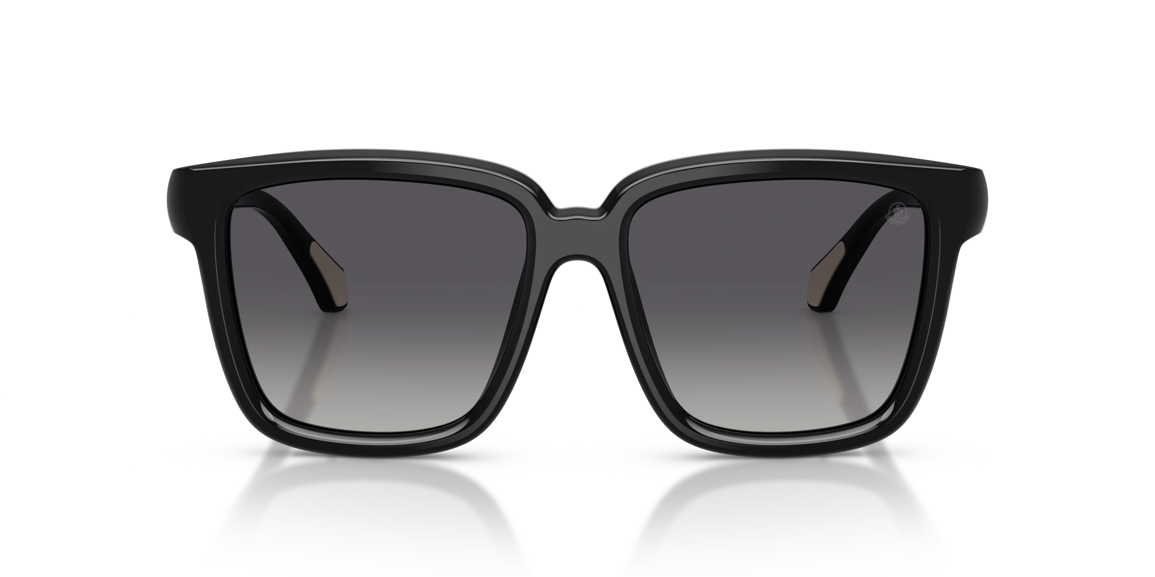 Moncler ME6026 CLASICO 3001T3 Occhiali da sole Acetato Nero Grigio Pillow Polarizzata Sfumato - immagine 3