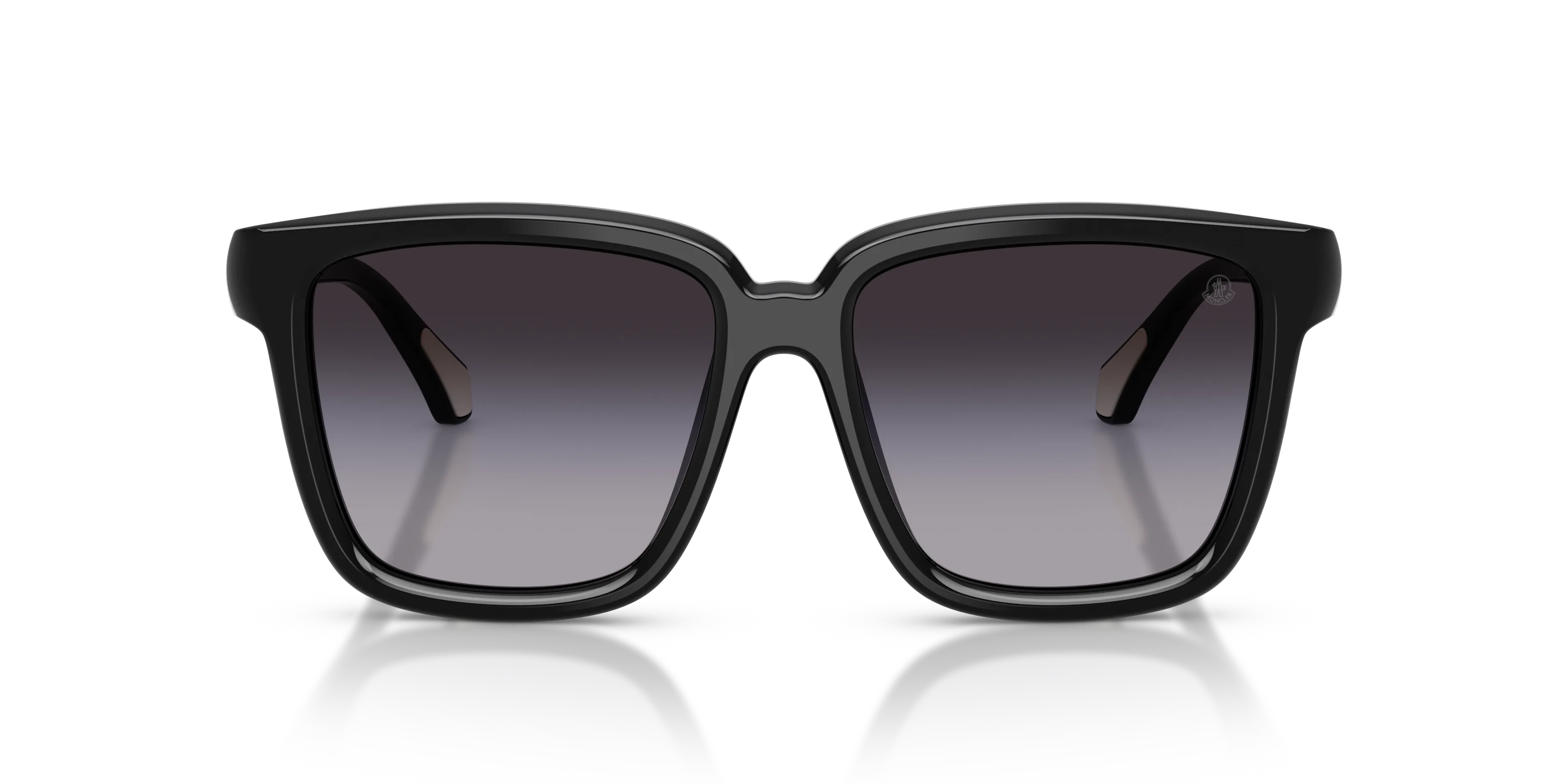 Moncler ME6026 CLASICO 30018G Occhiali da sole Acetato Nero Grigio Pillow Normale Sfumato - immagine 3