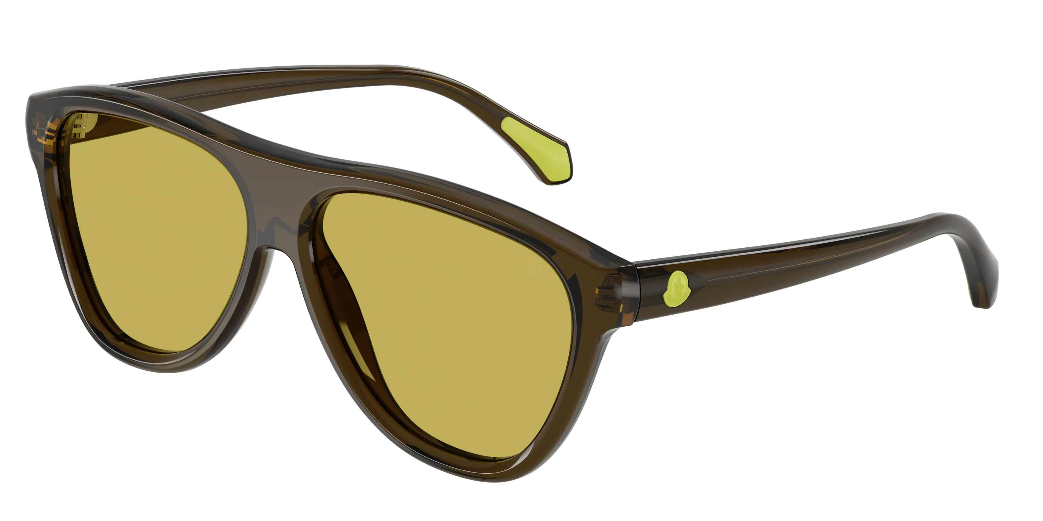 Moncler ME6025U INCLINE 304382 Occhiali da sole Acetato Verde Verde Pilot Normale - immagine 1