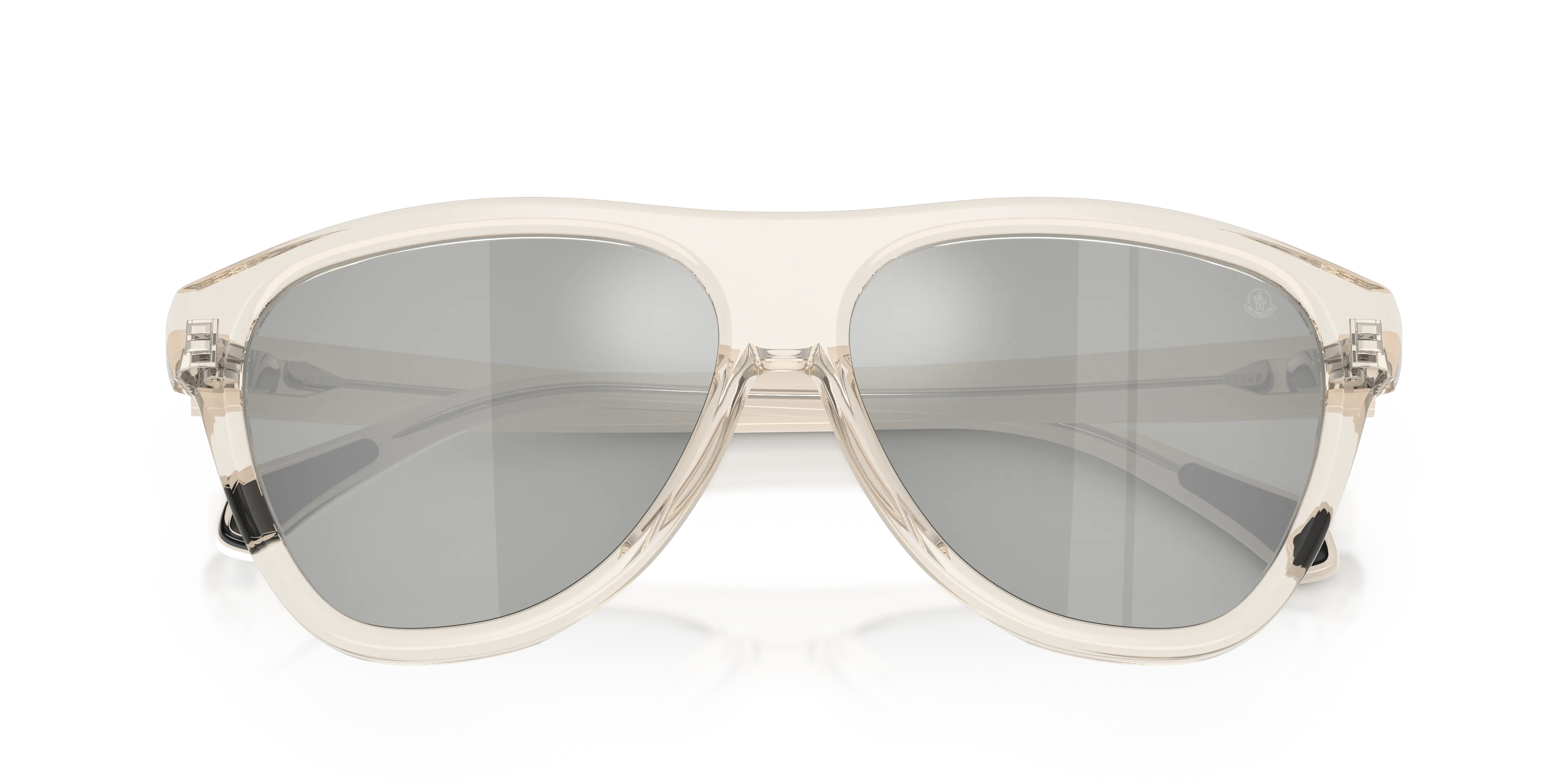 Moncler ME6025U INCLINE 30037I Occhiali da sole Acetato Bianco Argento Pilot Normale - immagine 2