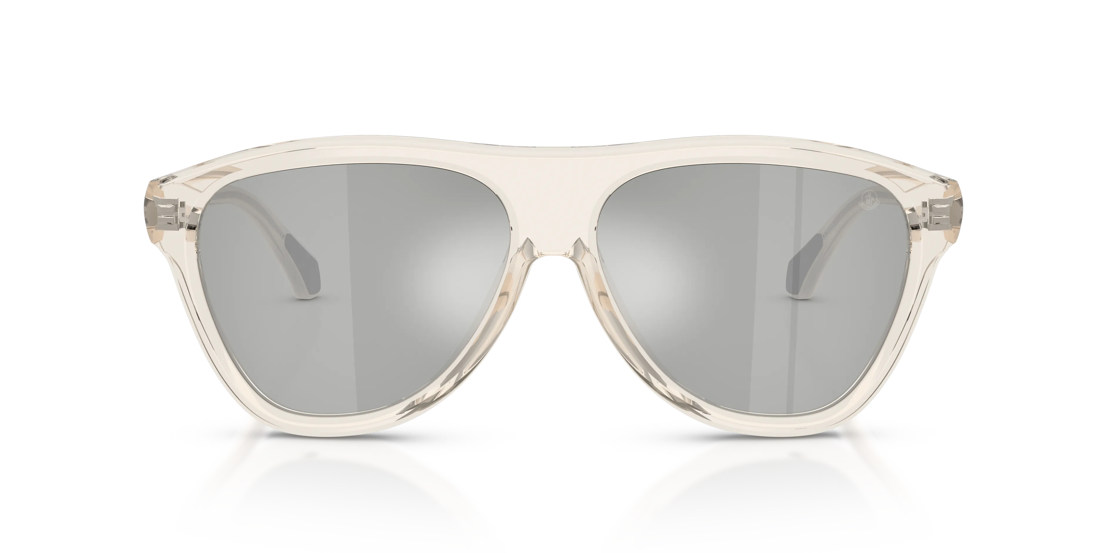 Moncler ME6025U INCLINE 30037I Occhiali da sole Acetato Bianco Argento Pilot Normale - immagine 3