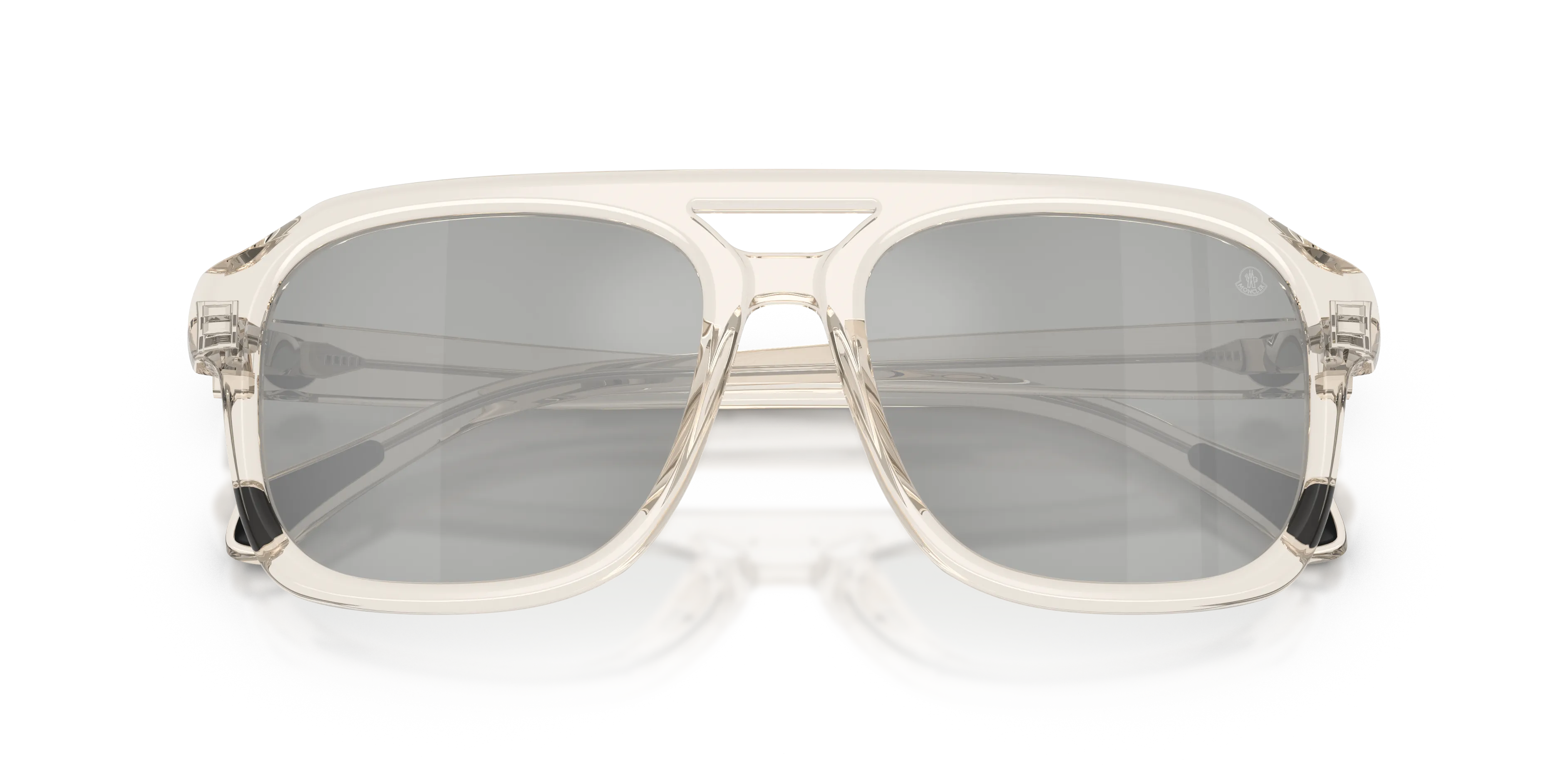 Moncler ME6024 VANTOS 30037I Occhiali da sole Acetato Bianco Argento Pillow Normale - immagine 2