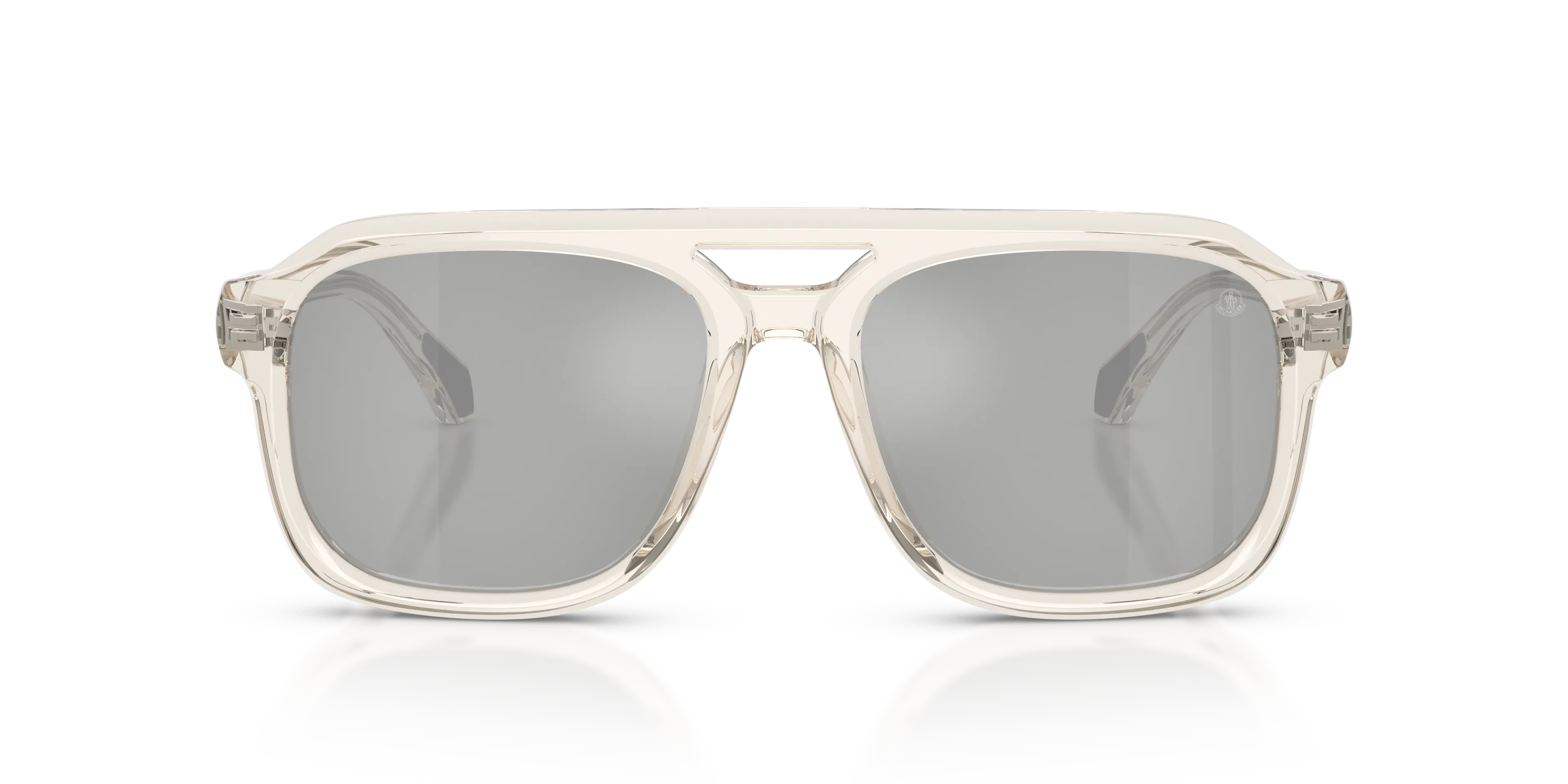Moncler ME6024 VANTOS 30037I Occhiali da sole Acetato Bianco Argento Pillow Normale - immagine 3