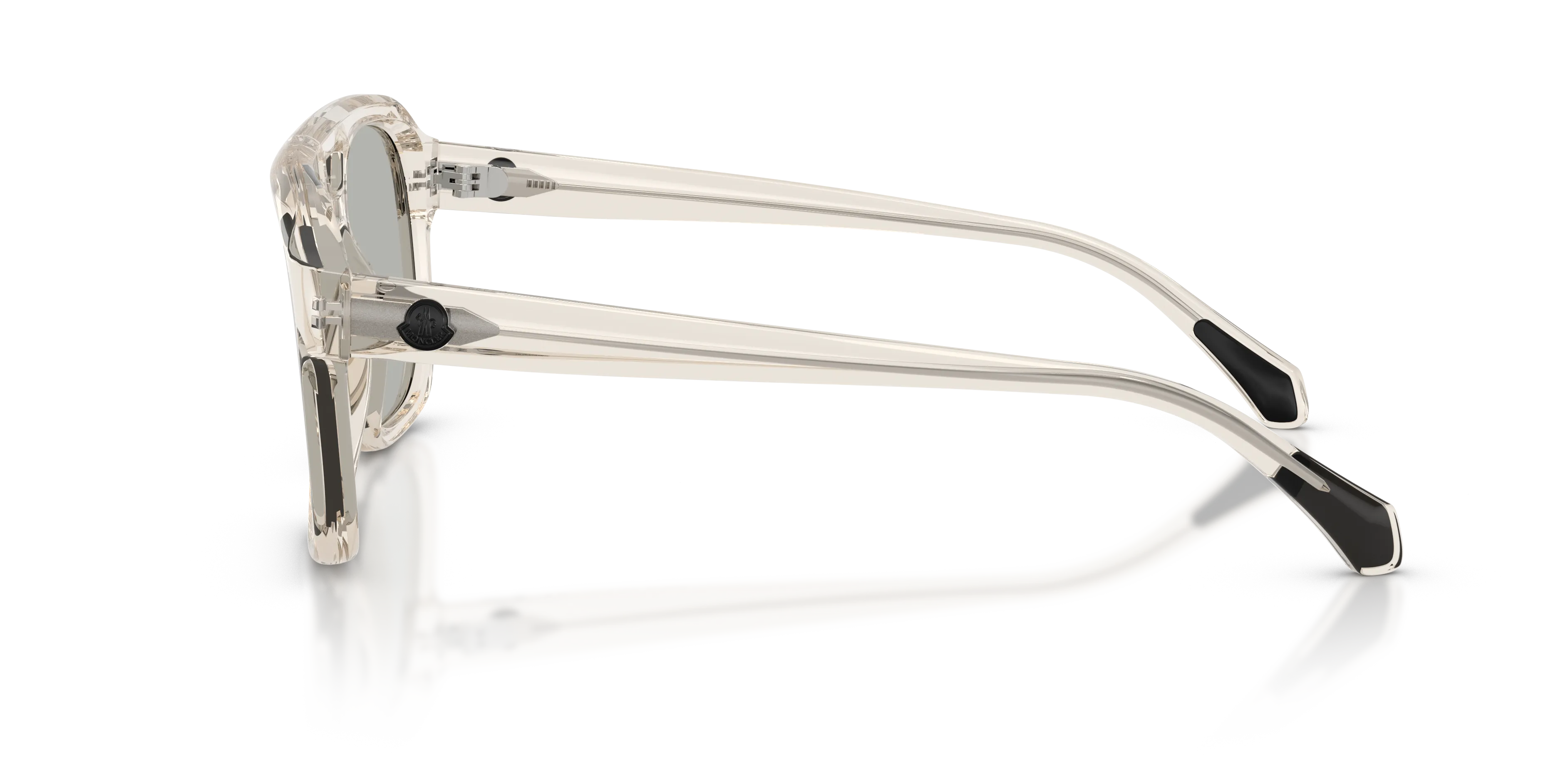 Moncler ME6024 VANTOS 30037I Occhiali da sole Acetato Bianco Argento Pillow Normale - immagine 4