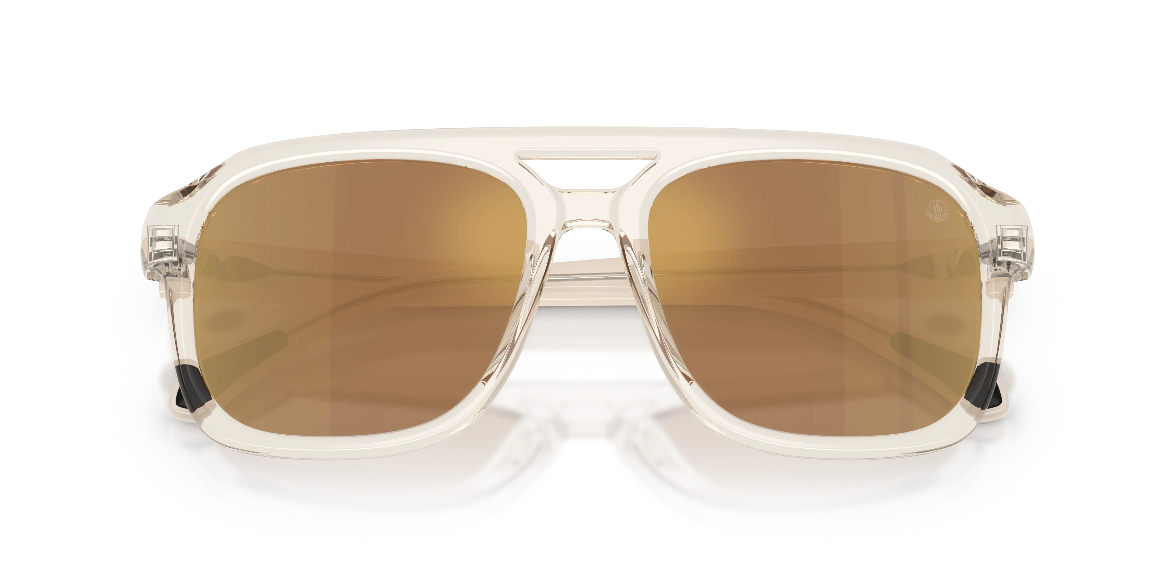 Moncler ME6024 VANTOS 30032T Occhiali da sole Acetato Bianco Marrone Pillow Polarizzata Specchiato - immagine 2