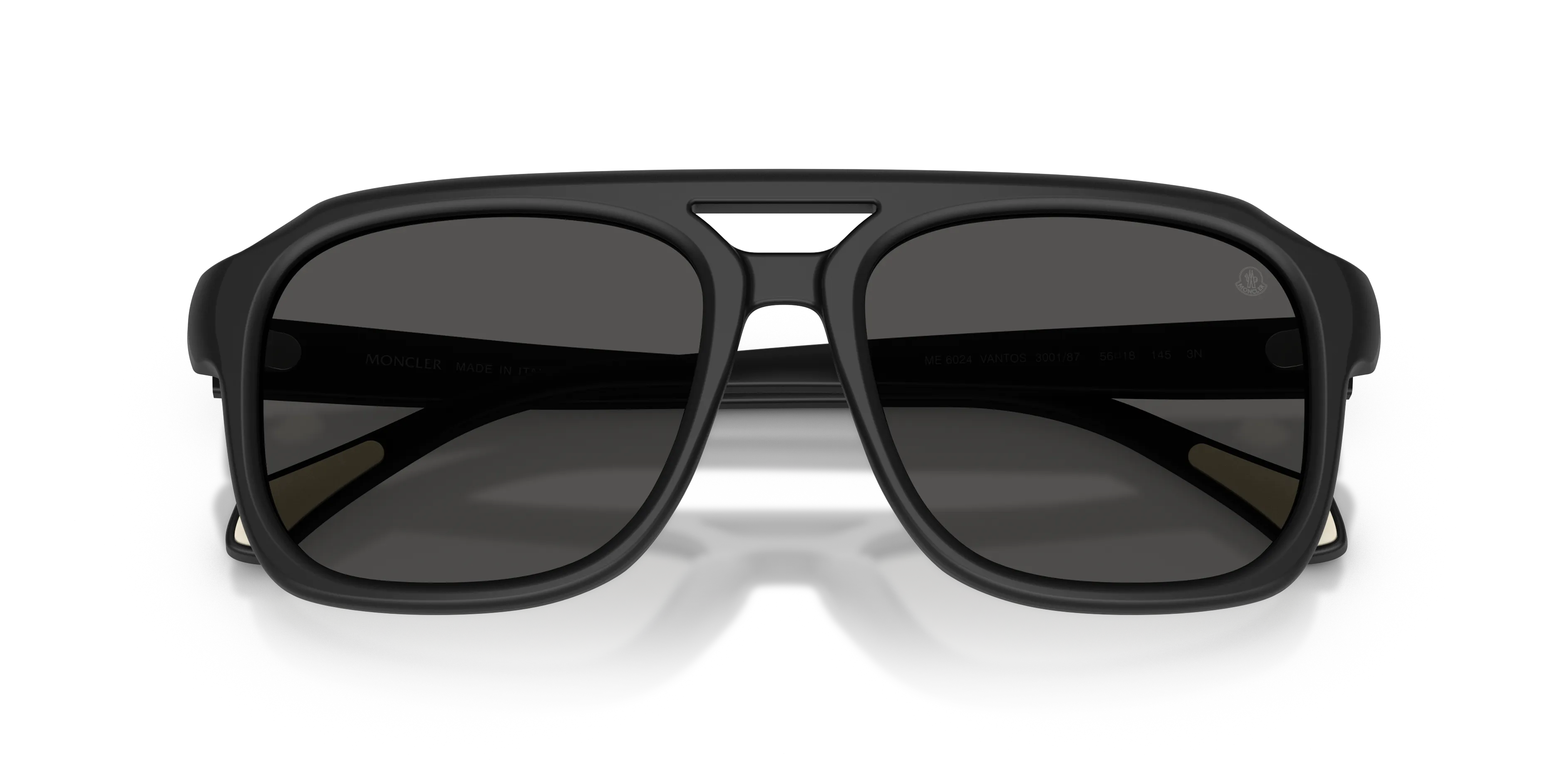 Moncler ME6024 VANTOS 300187 Occhiali da sole Acetato Nero Grigio Pillow Normale - immagine 2