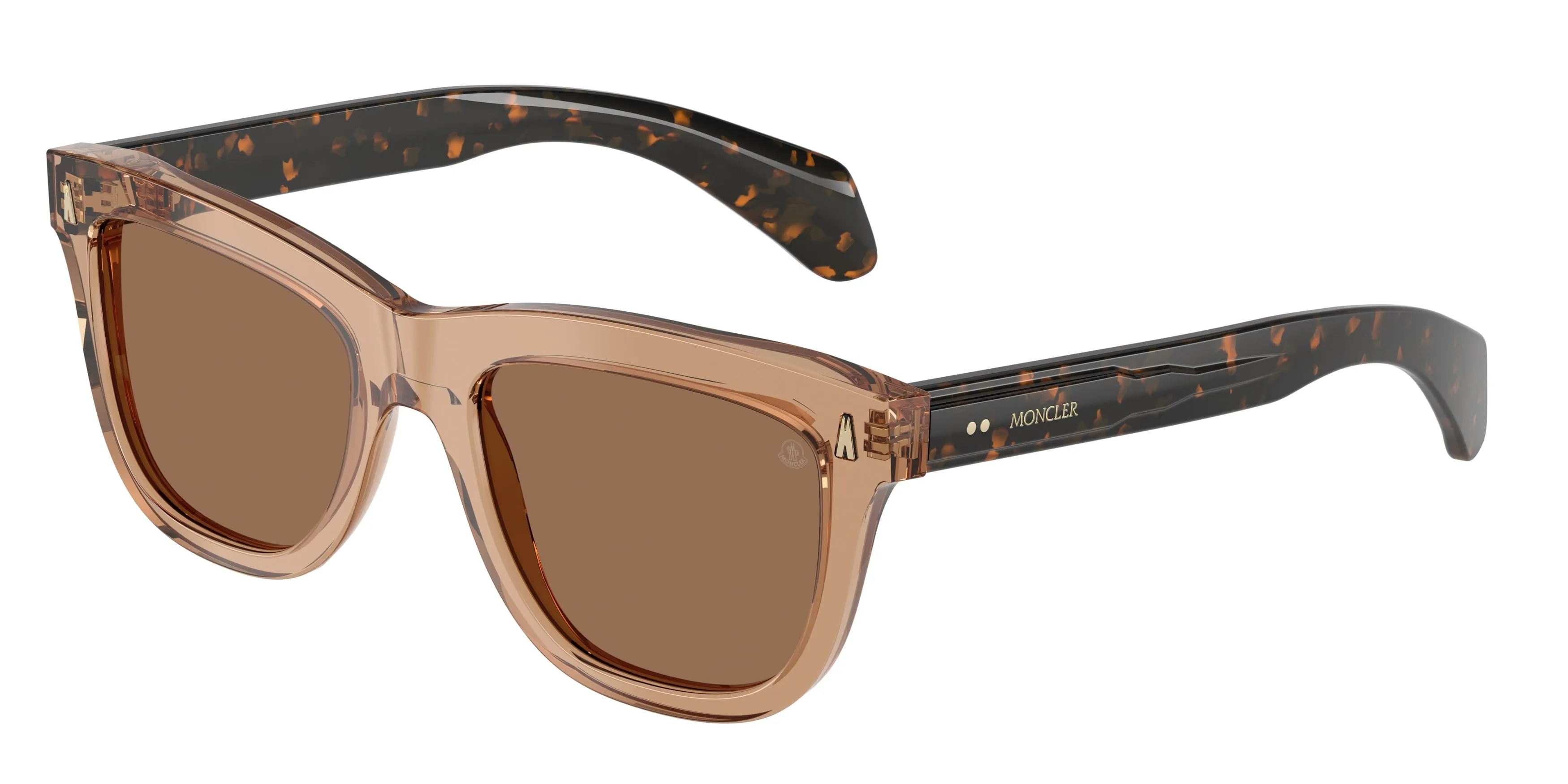 Moncler ME6023 BRONZZ 303773 Occhiali da sole Acetato Marrone Marrone Pillow Normale - immagine 1