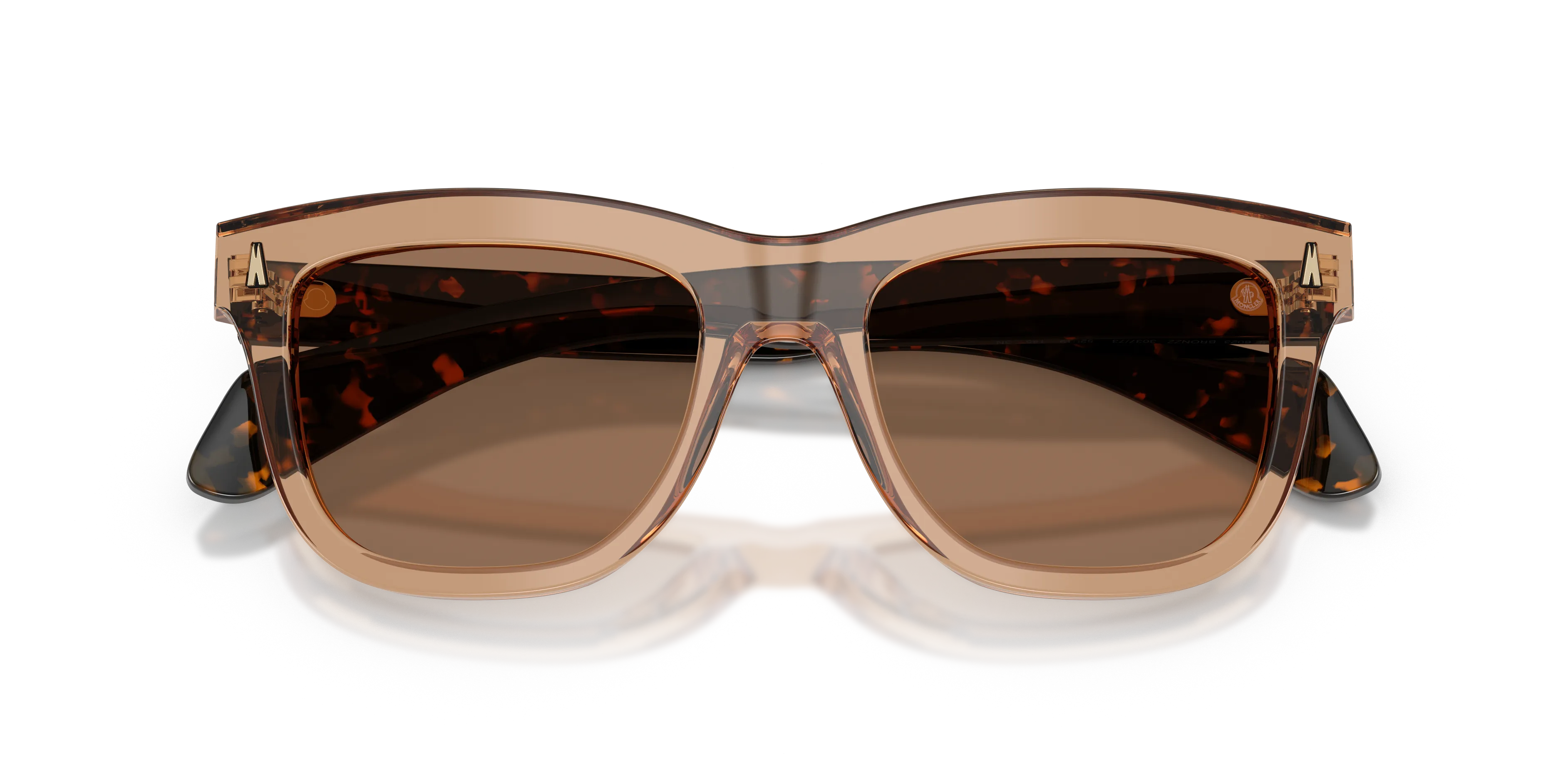 Moncler ME6023 BRONZZ 303773 Occhiali da sole Acetato Marrone Marrone Pillow Normale - immagine 2