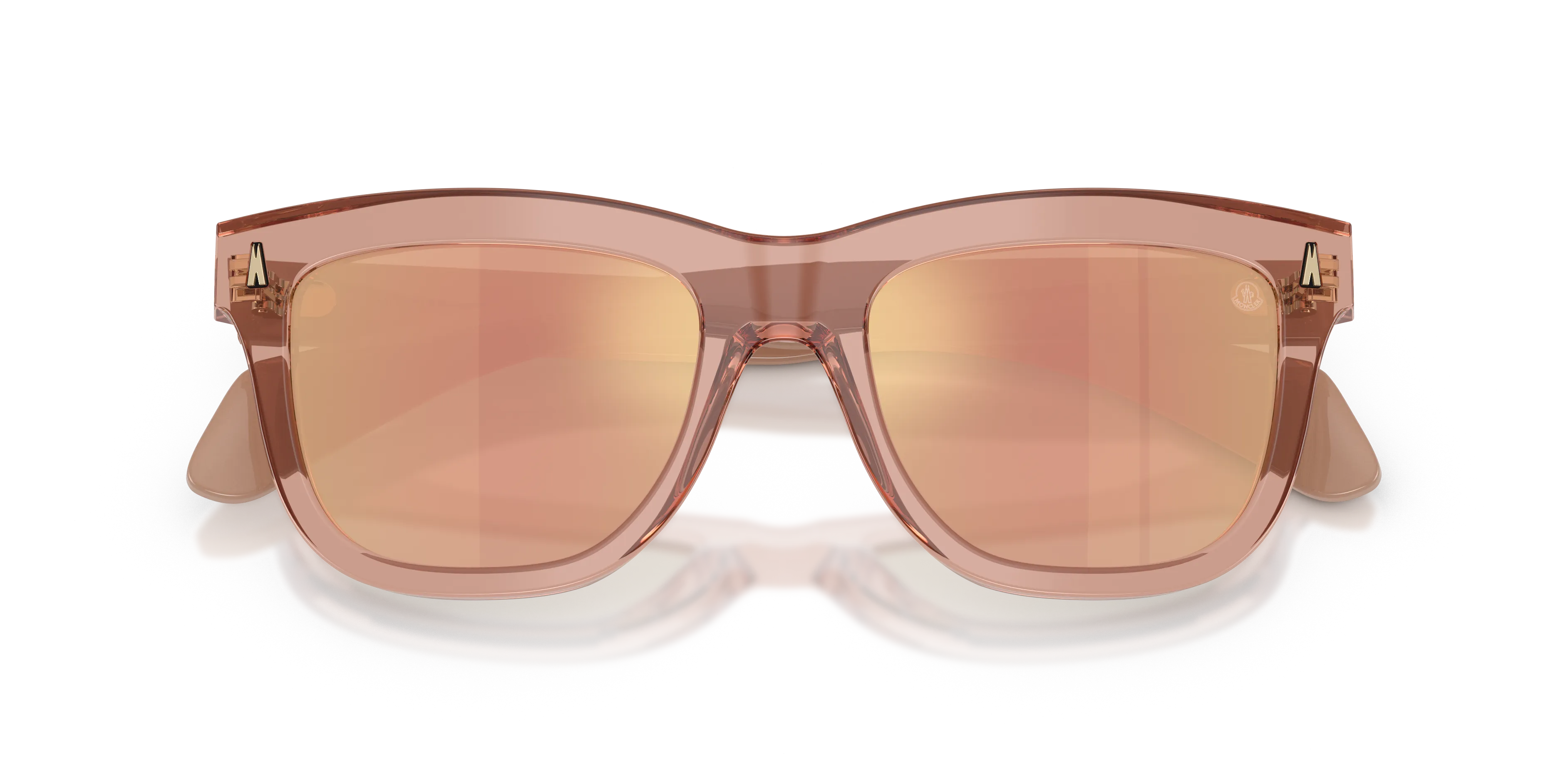 Moncler ME6023 BRONZZ 30087J Occhiali da sole Acetato Rosa Rosa Pillow Normale Specchiato - immagine 2